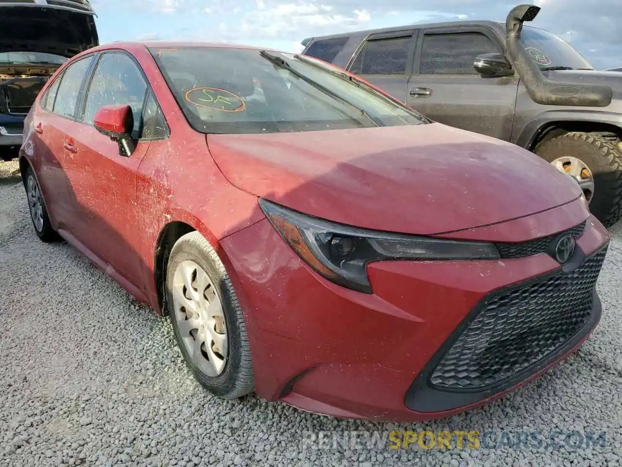 1 Photograph of a damaged car JTDEPRAE3LJ101838 TOYOTA COROLLA 2020