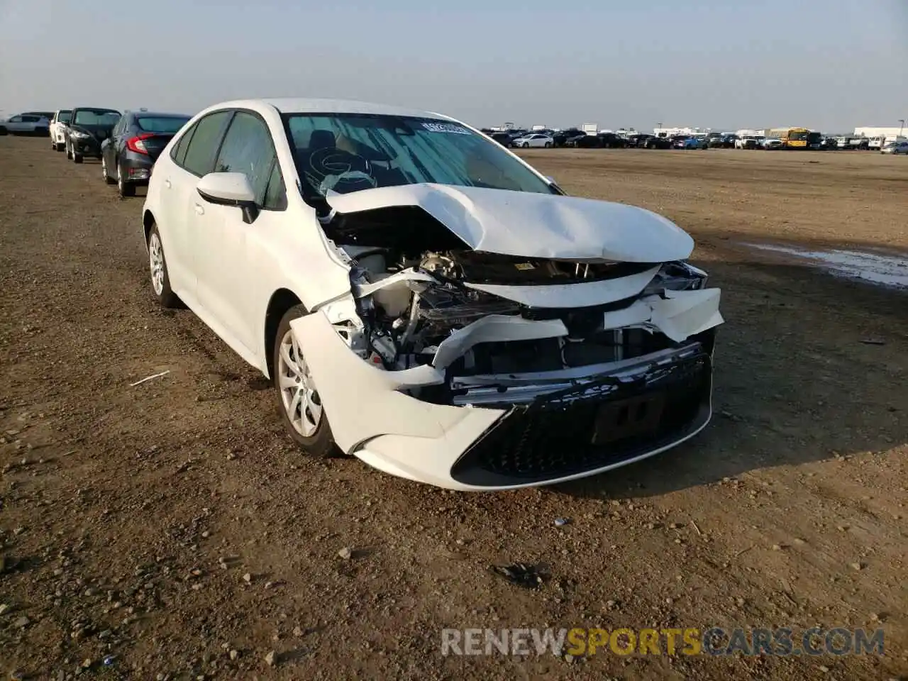 1 Photograph of a damaged car JTDEPRAE3LJ102021 TOYOTA COROLLA 2020