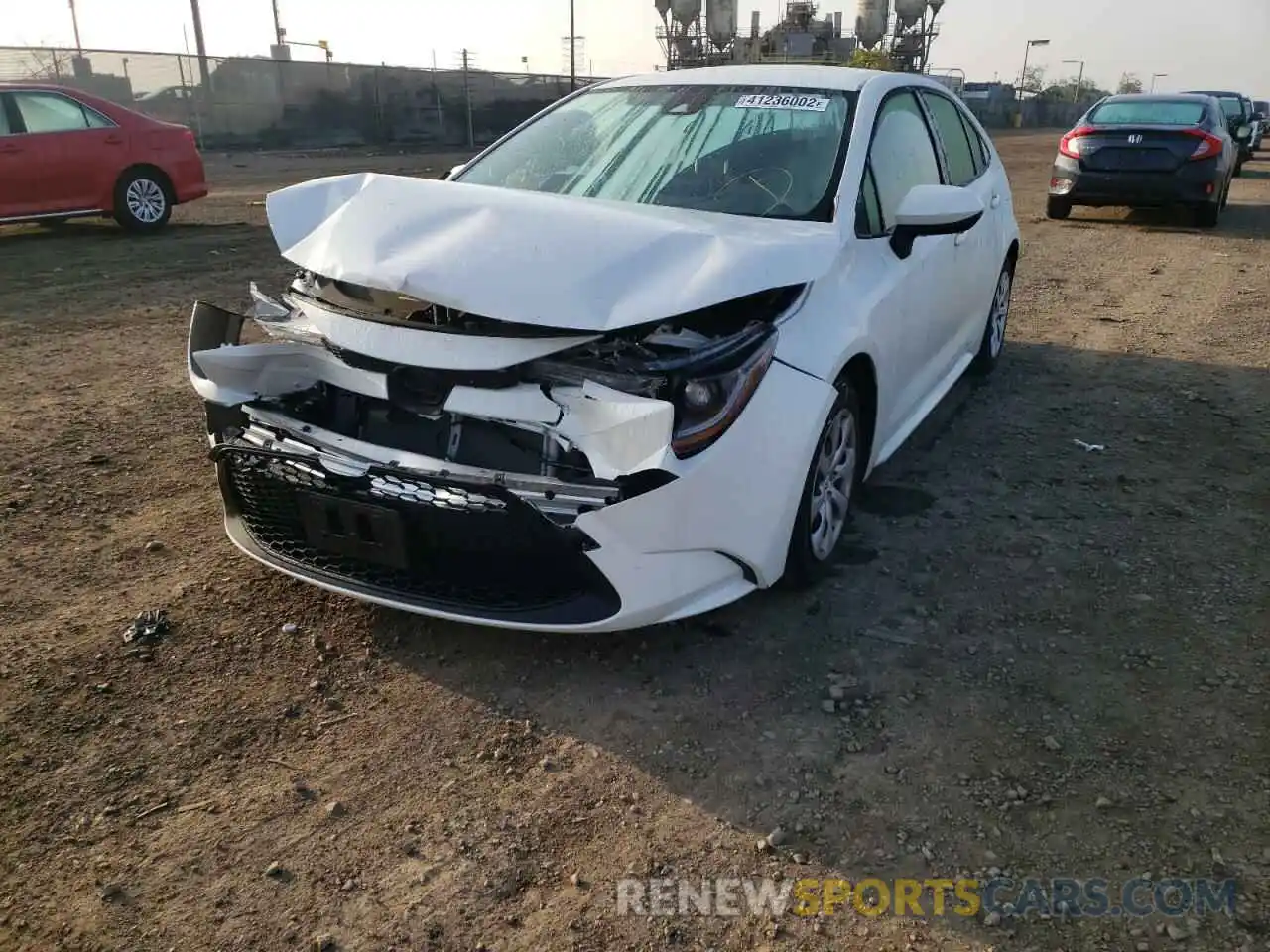 2 Photograph of a damaged car JTDEPRAE3LJ102021 TOYOTA COROLLA 2020