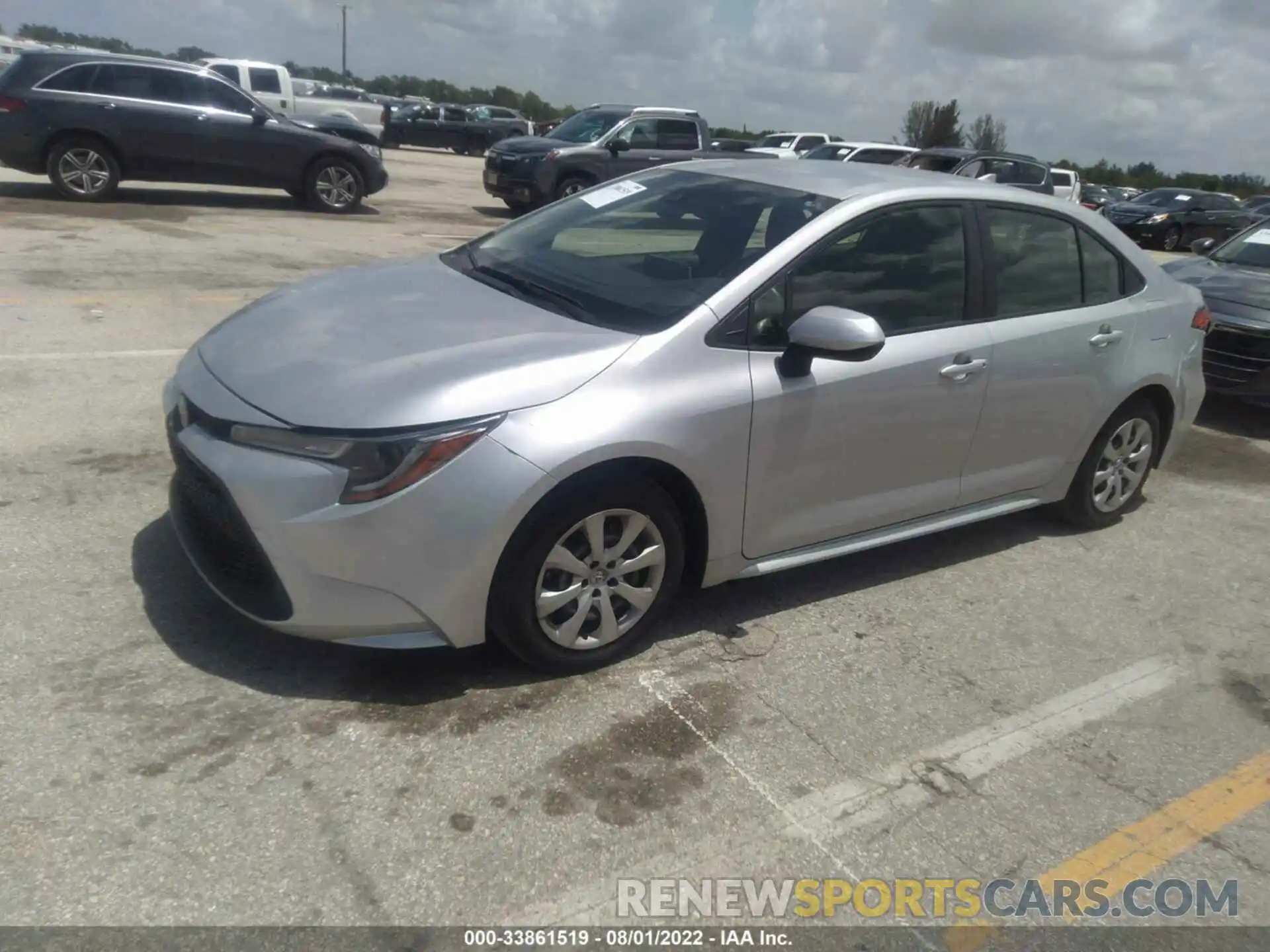 2 Photograph of a damaged car JTDEPRAE3LJ103881 TOYOTA COROLLA 2020