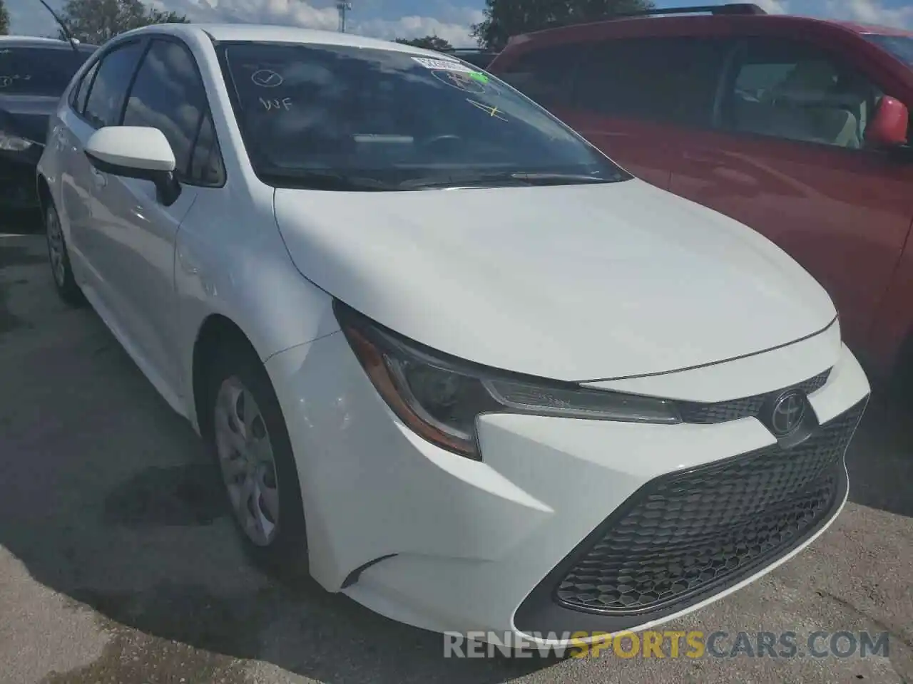 1 Photograph of a damaged car JTDEPRAE3LJ103962 TOYOTA COROLLA 2020