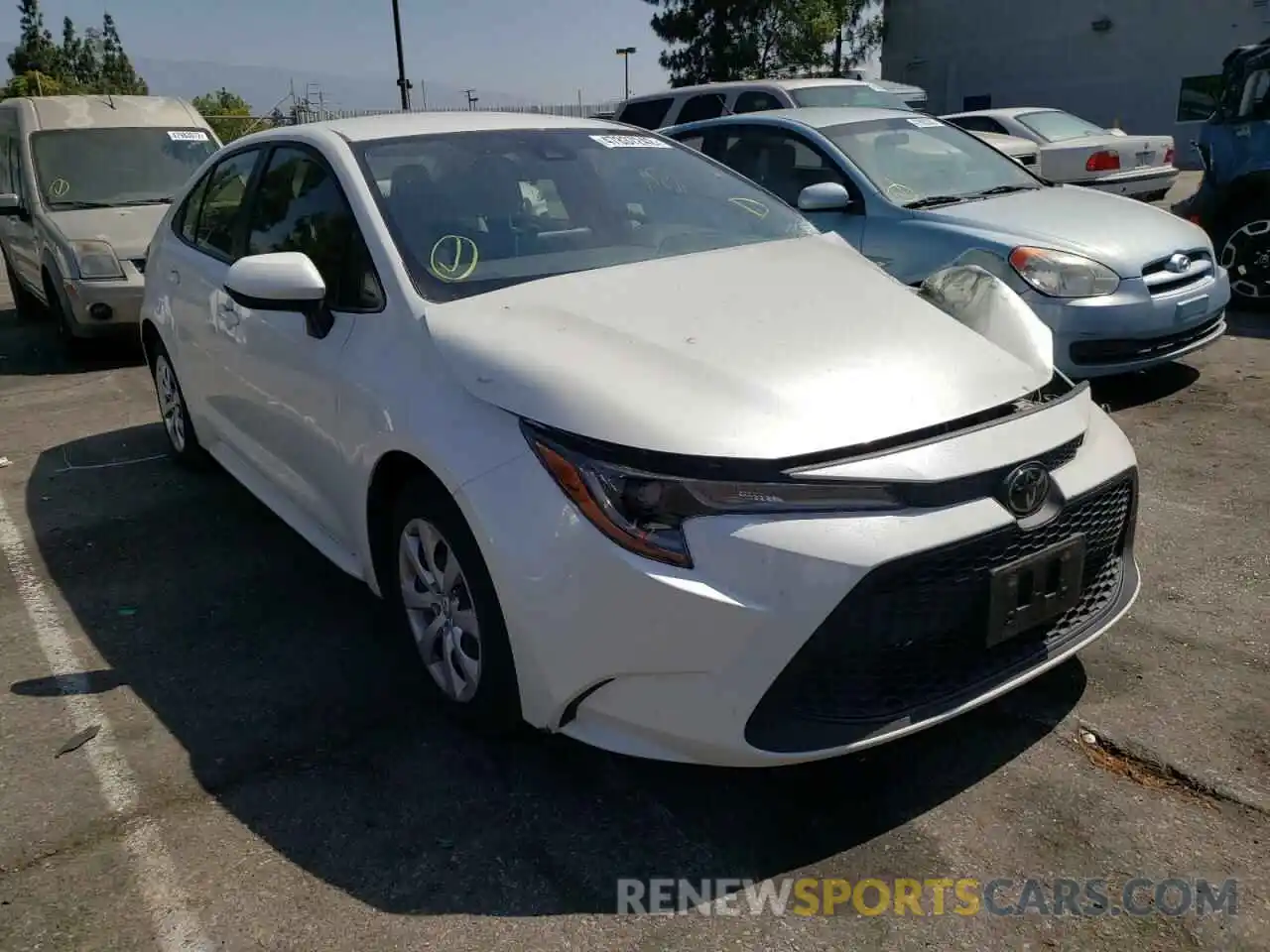 1 Photograph of a damaged car JTDEPRAE3LJ104416 TOYOTA COROLLA 2020