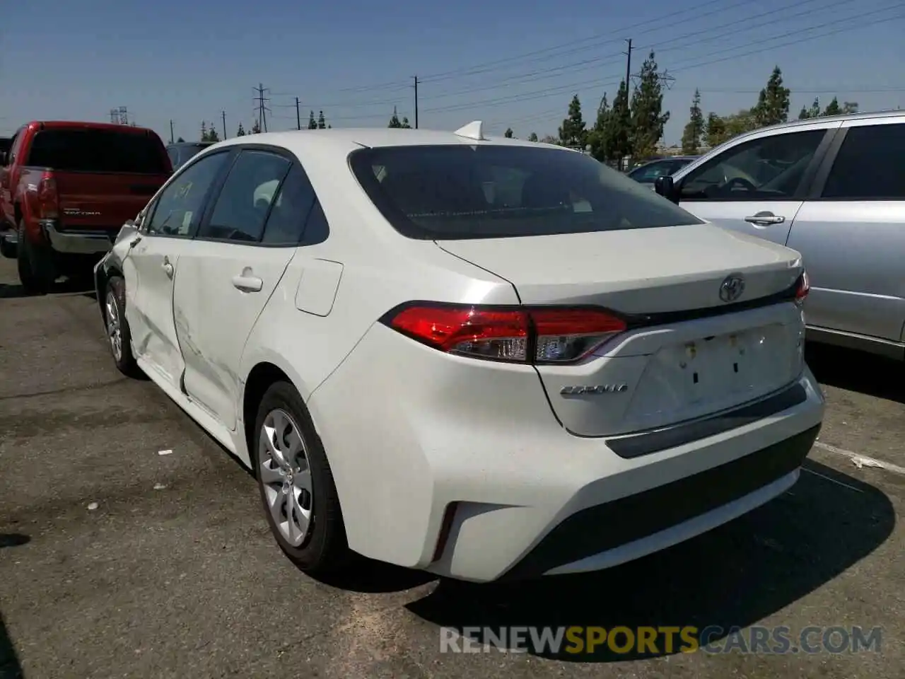 3 Photograph of a damaged car JTDEPRAE3LJ104416 TOYOTA COROLLA 2020