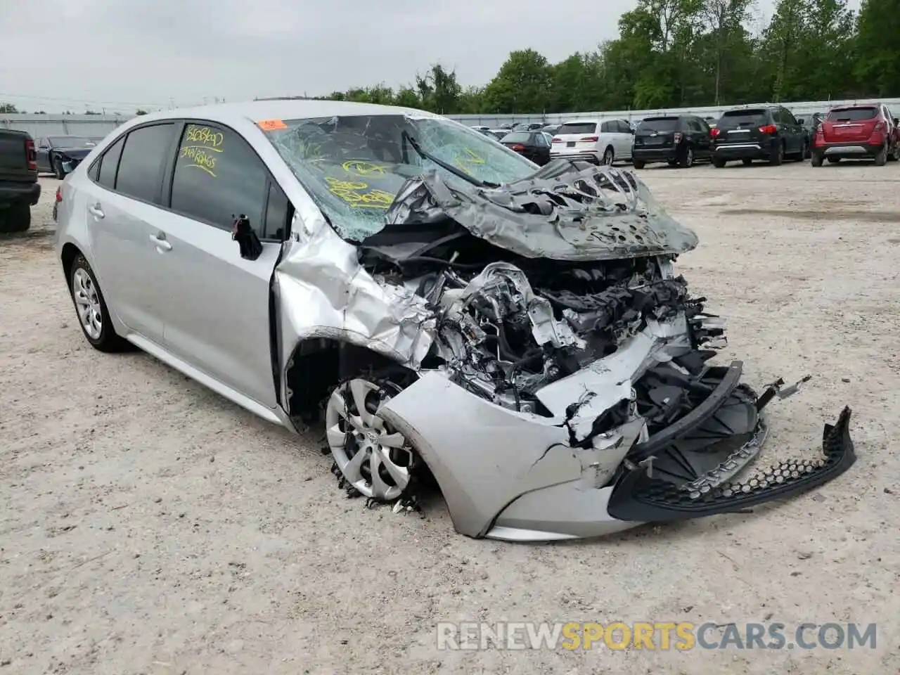 1 Photograph of a damaged car JTDEPRAE3LJ106070 TOYOTA COROLLA 2020