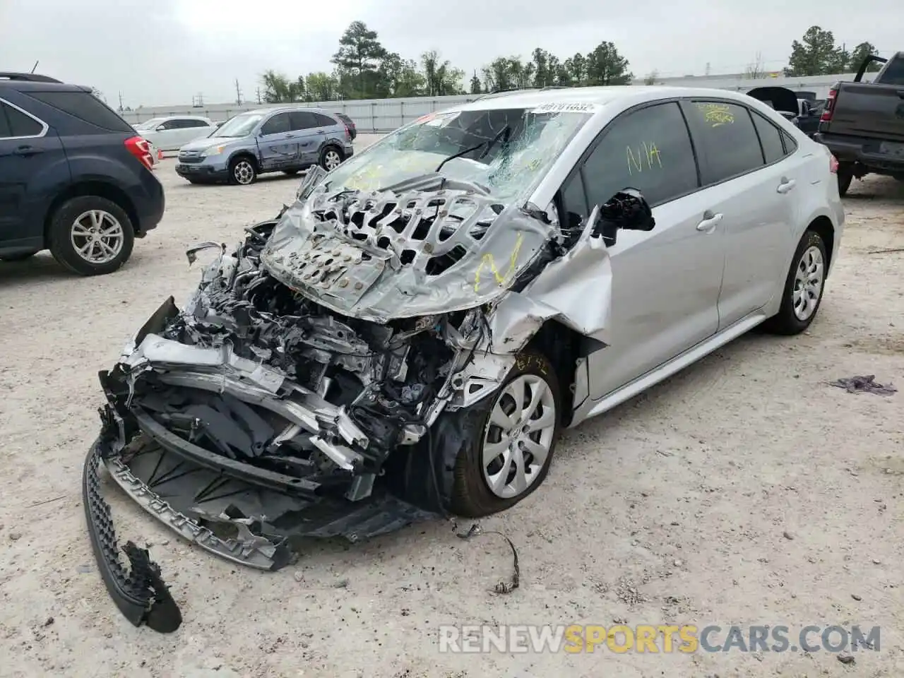 2 Photograph of a damaged car JTDEPRAE3LJ106070 TOYOTA COROLLA 2020