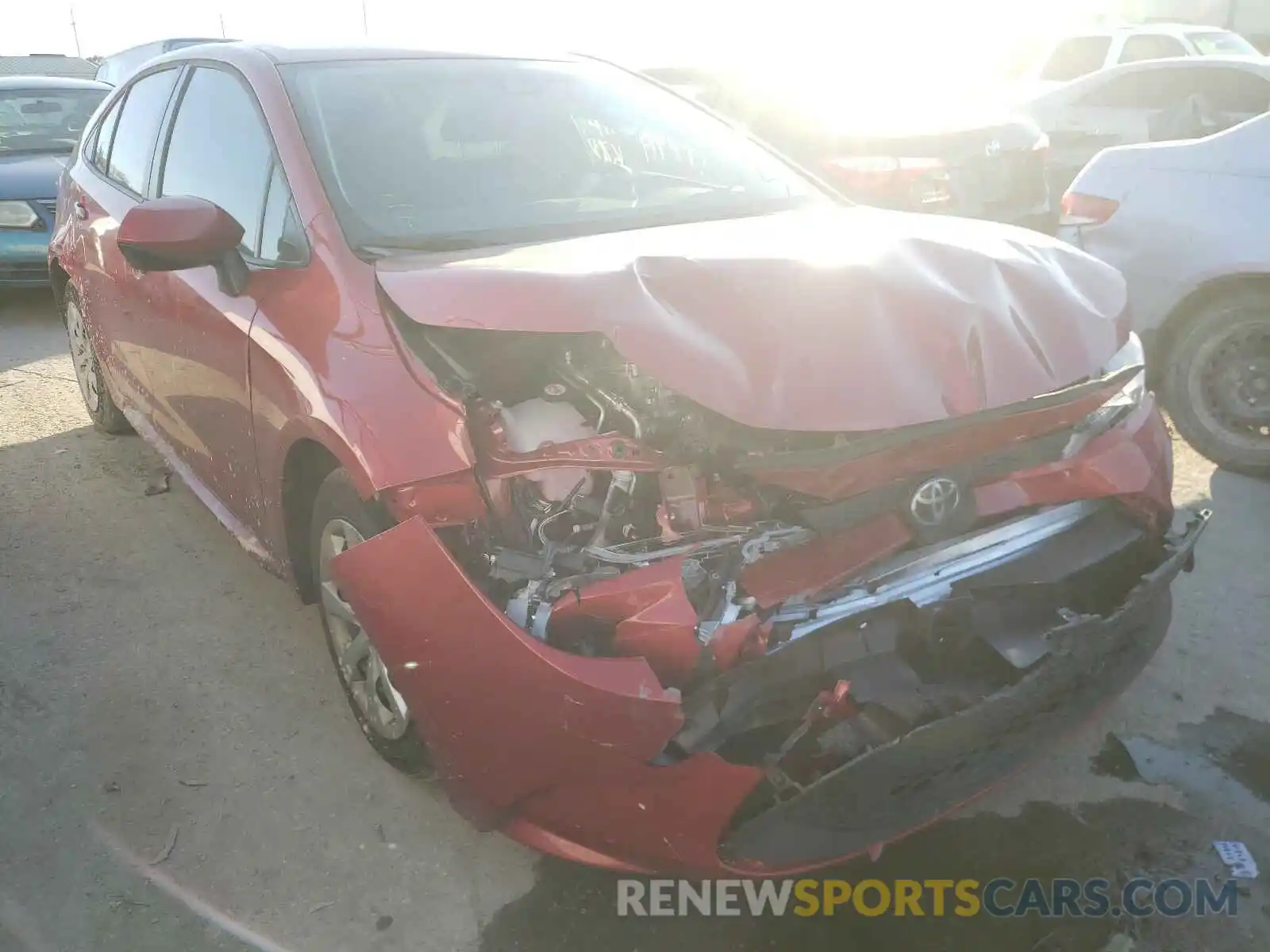 1 Photograph of a damaged car JTDEPRAE3LJ106554 TOYOTA COROLLA 2020