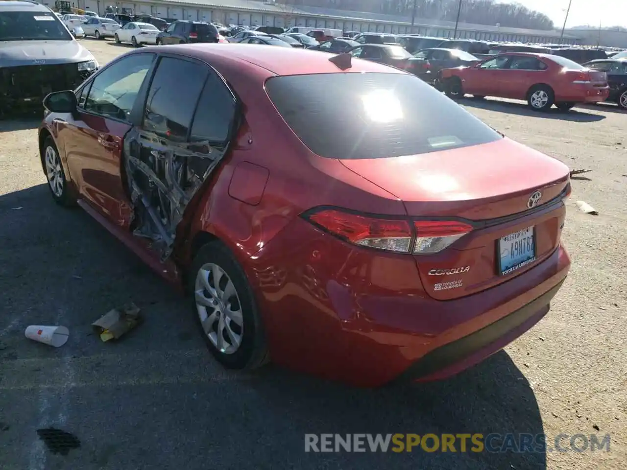 3 Photograph of a damaged car JTDEPRAE3LJ106828 TOYOTA COROLLA 2020