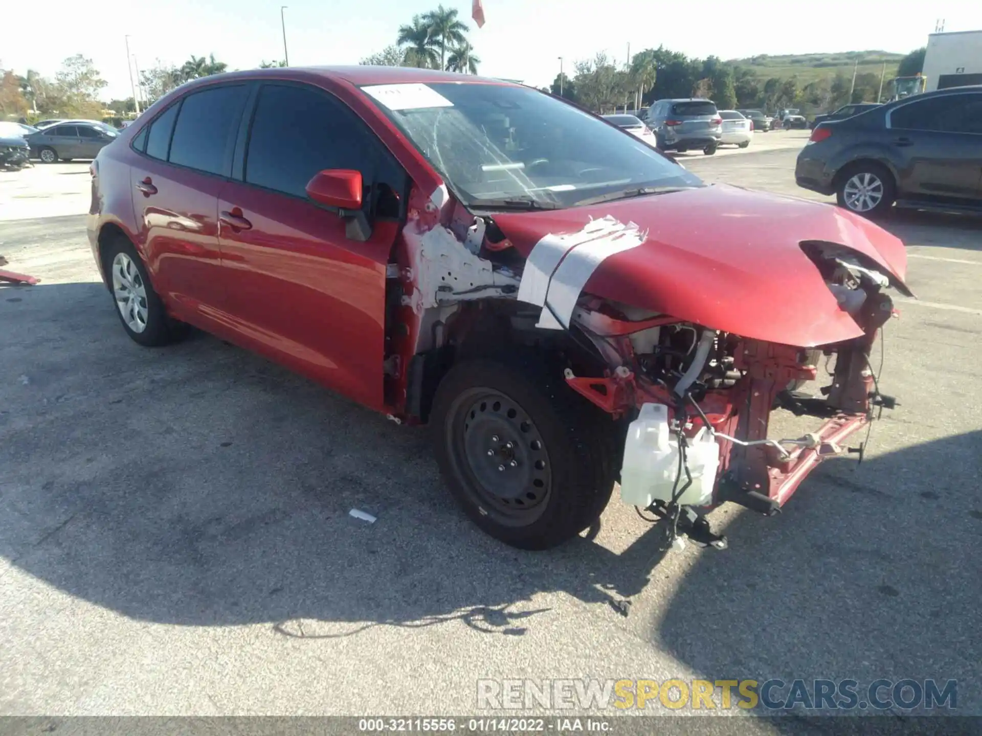 1 Photograph of a damaged car JTDEPRAE3LJ107235 TOYOTA COROLLA 2020