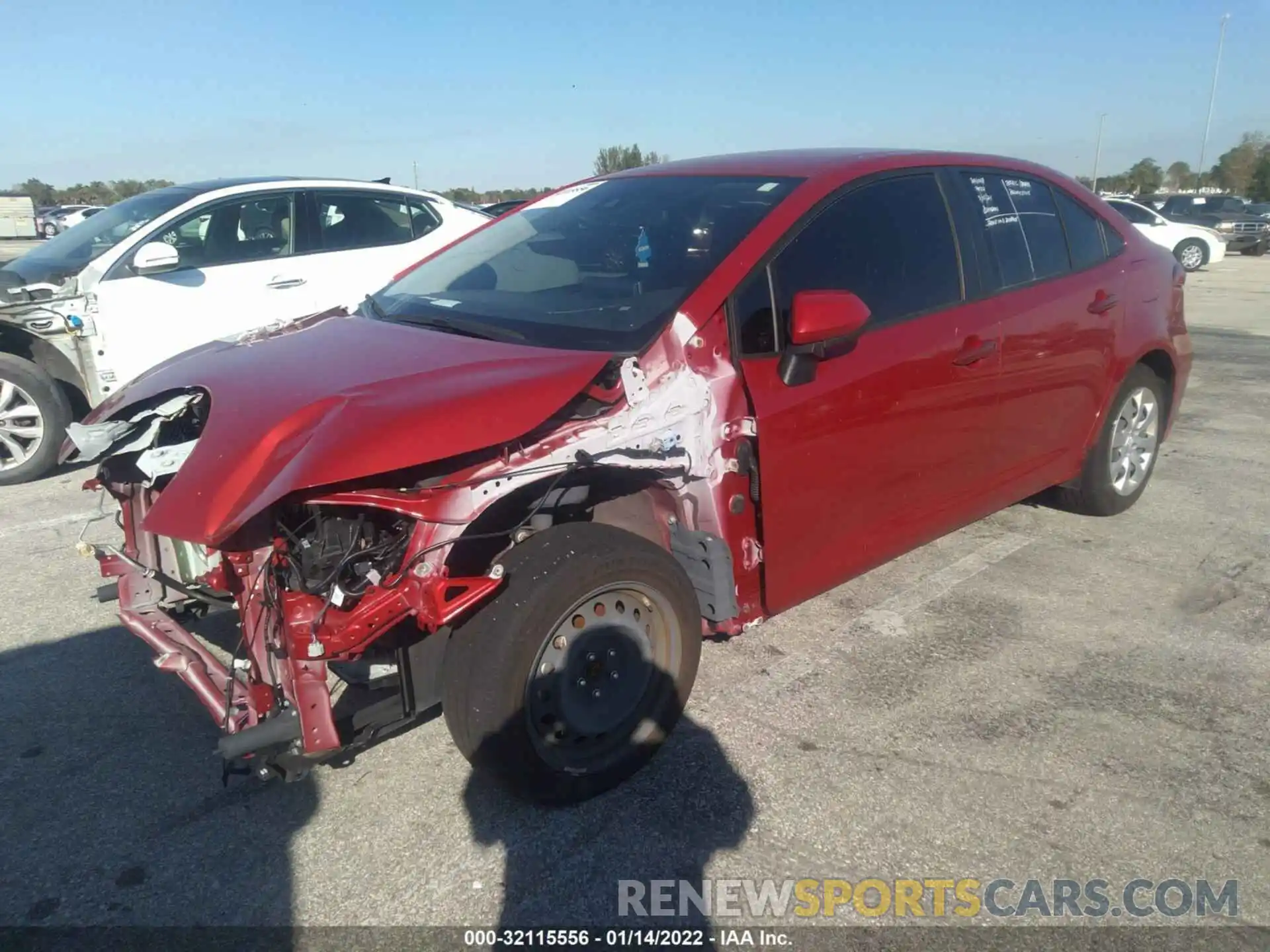 2 Photograph of a damaged car JTDEPRAE3LJ107235 TOYOTA COROLLA 2020