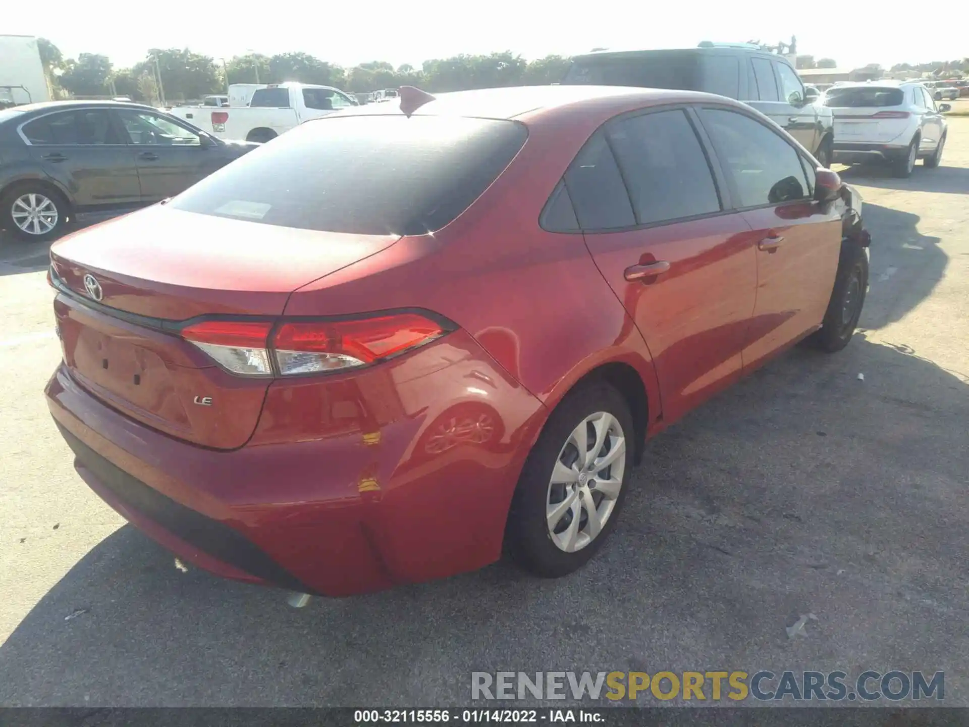 4 Photograph of a damaged car JTDEPRAE3LJ107235 TOYOTA COROLLA 2020