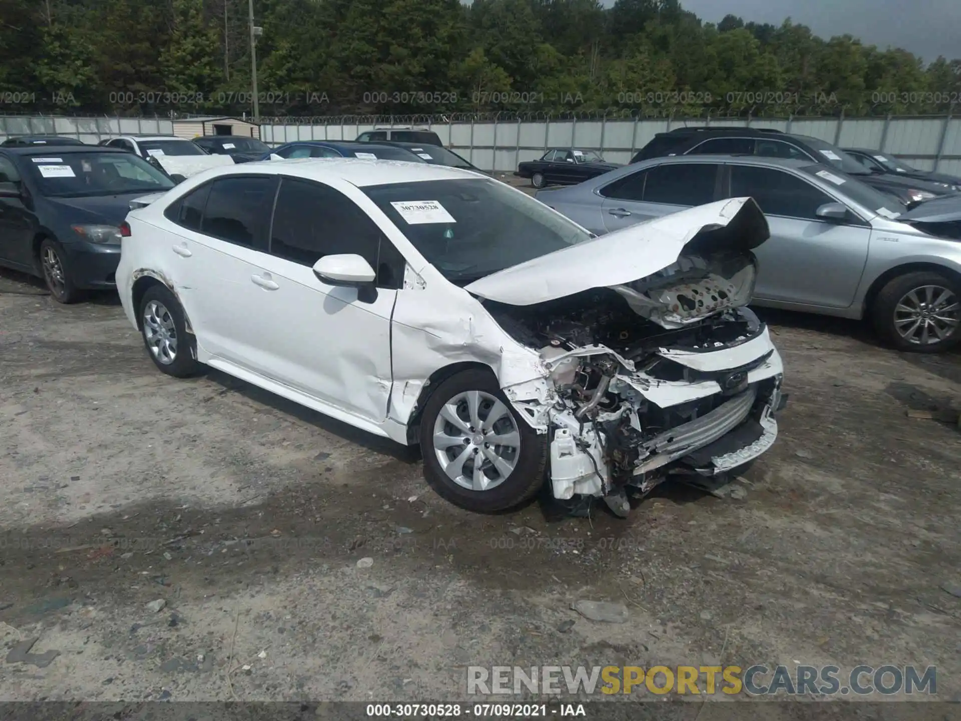 1 Photograph of a damaged car JTDEPRAE3LJ109079 TOYOTA COROLLA 2020