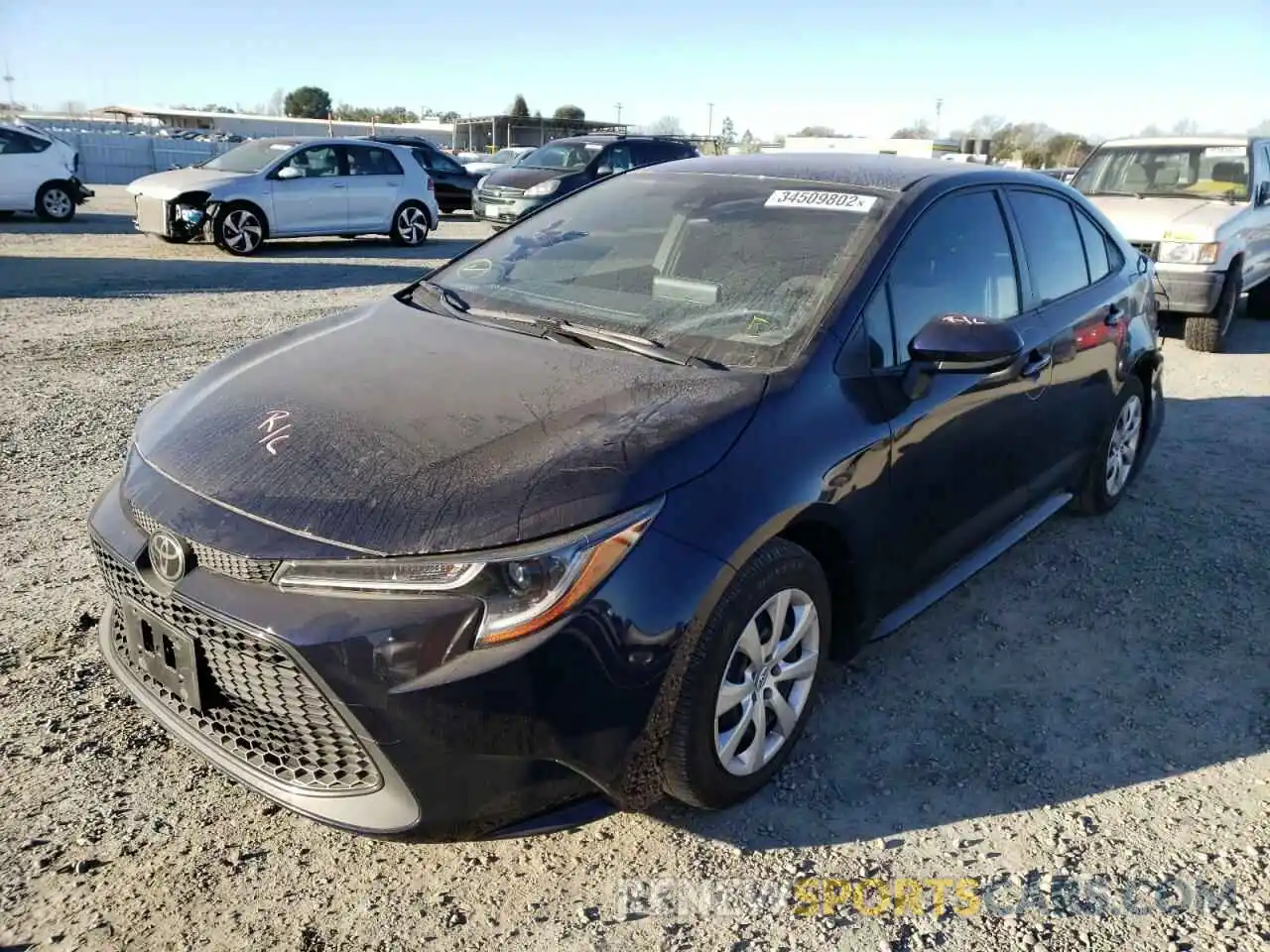 2 Photograph of a damaged car JTDEPRAE3LJ109230 TOYOTA COROLLA 2020