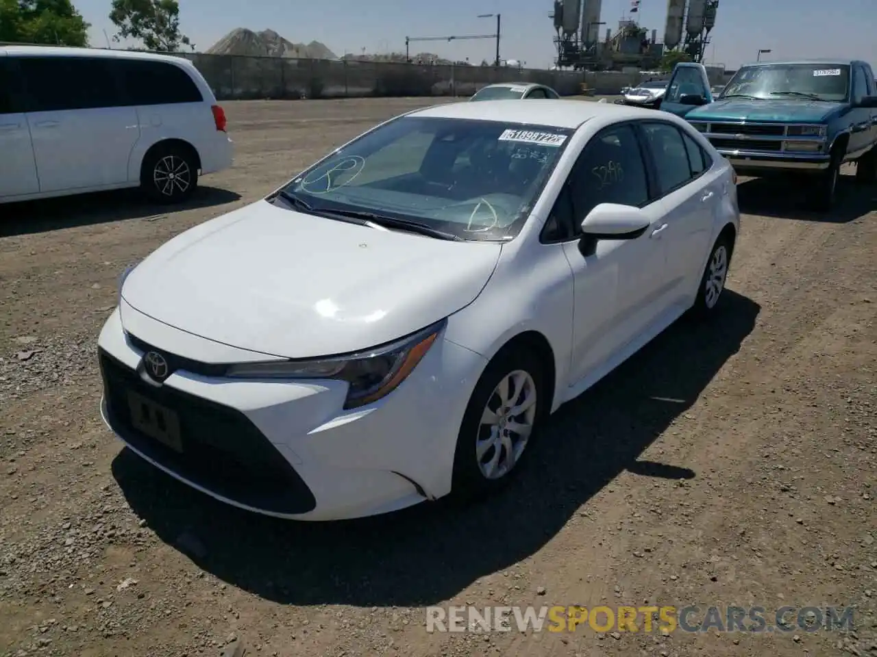 2 Photograph of a damaged car JTDEPRAE3LJ110555 TOYOTA COROLLA 2020