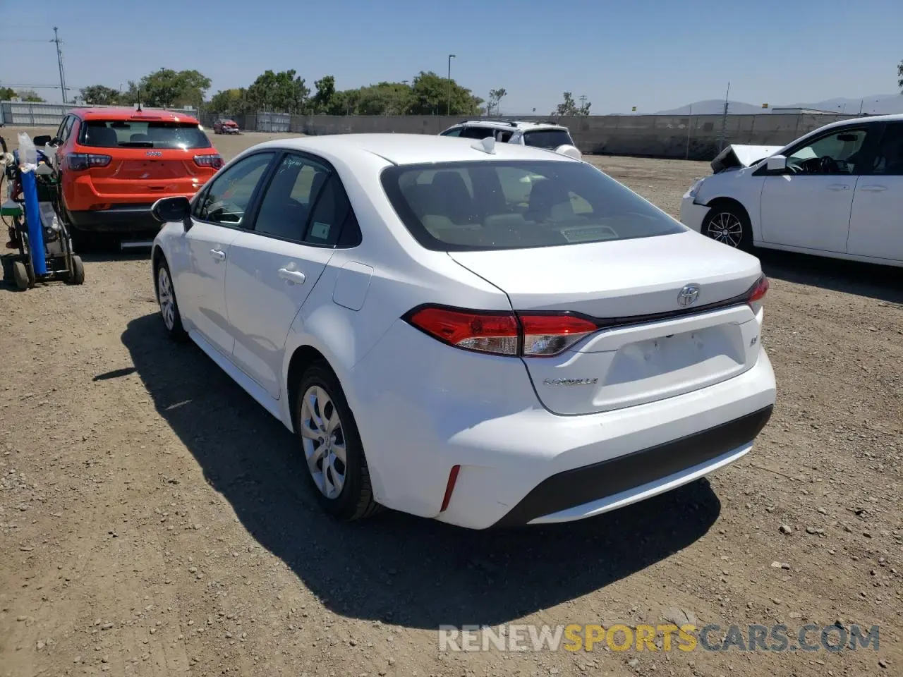 3 Photograph of a damaged car JTDEPRAE3LJ110555 TOYOTA COROLLA 2020