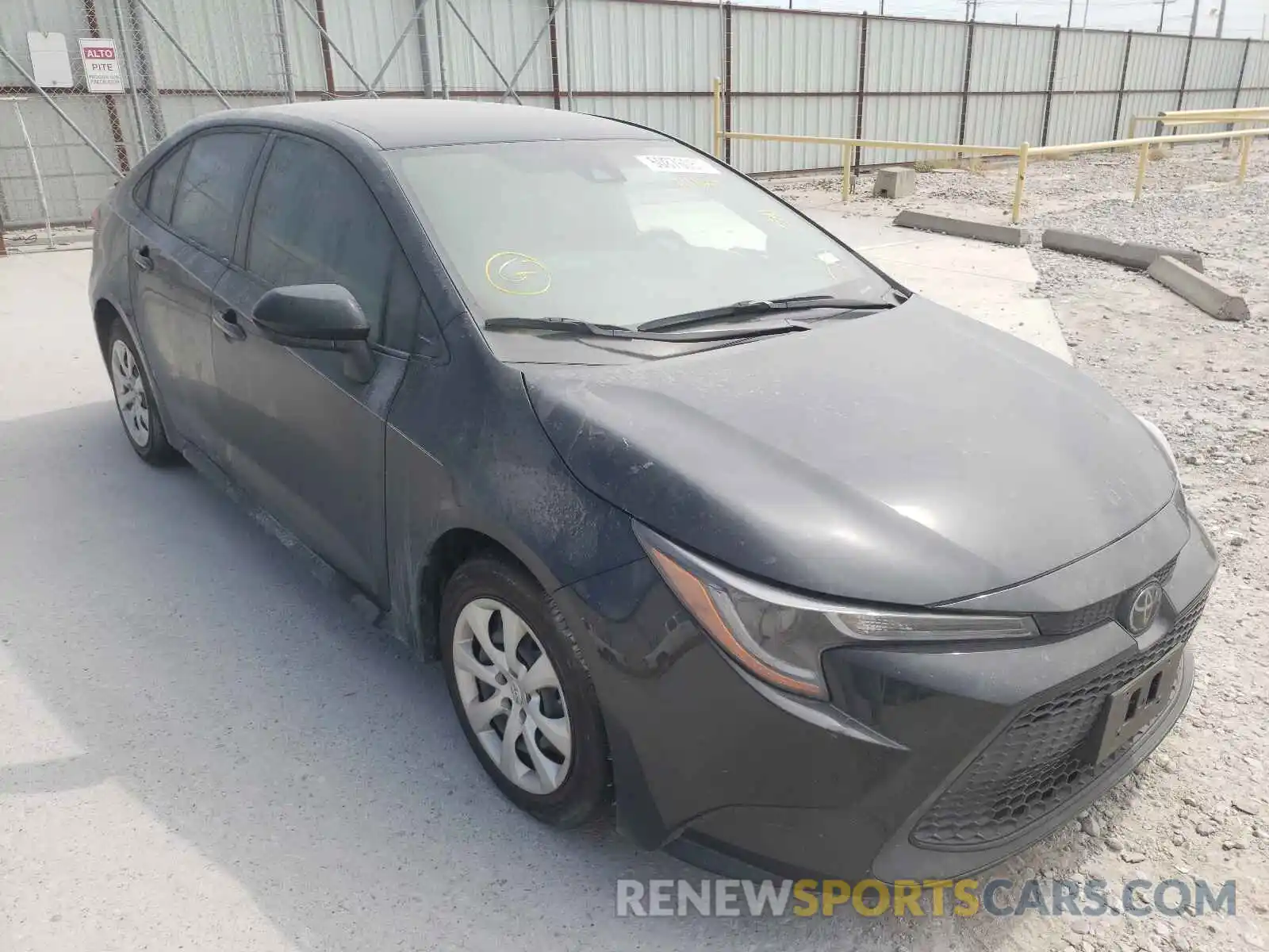 1 Photograph of a damaged car JTDEPRAE3LJ111124 TOYOTA COROLLA 2020