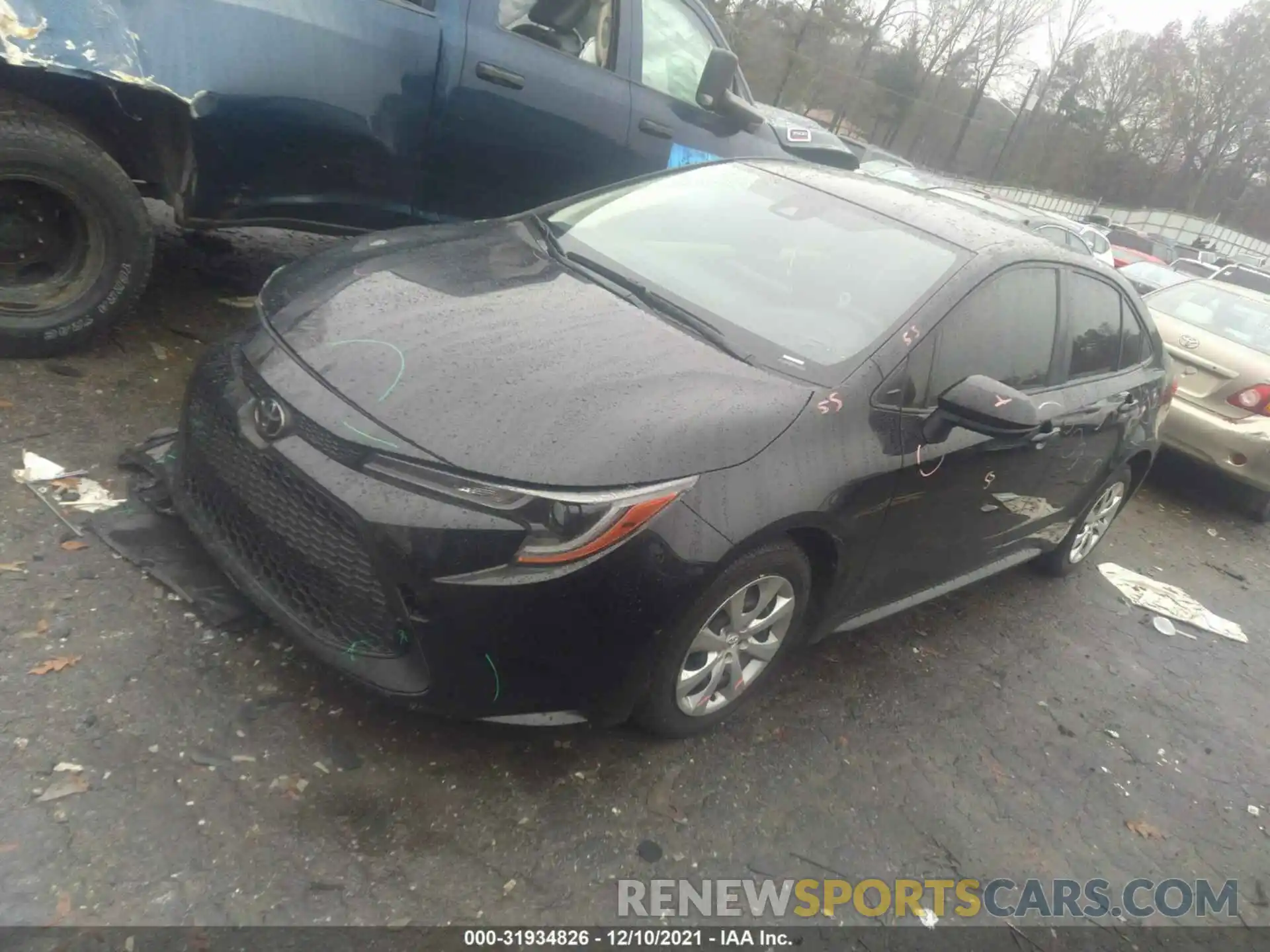 2 Photograph of a damaged car JTDEPRAE3LJ111401 TOYOTA COROLLA 2020