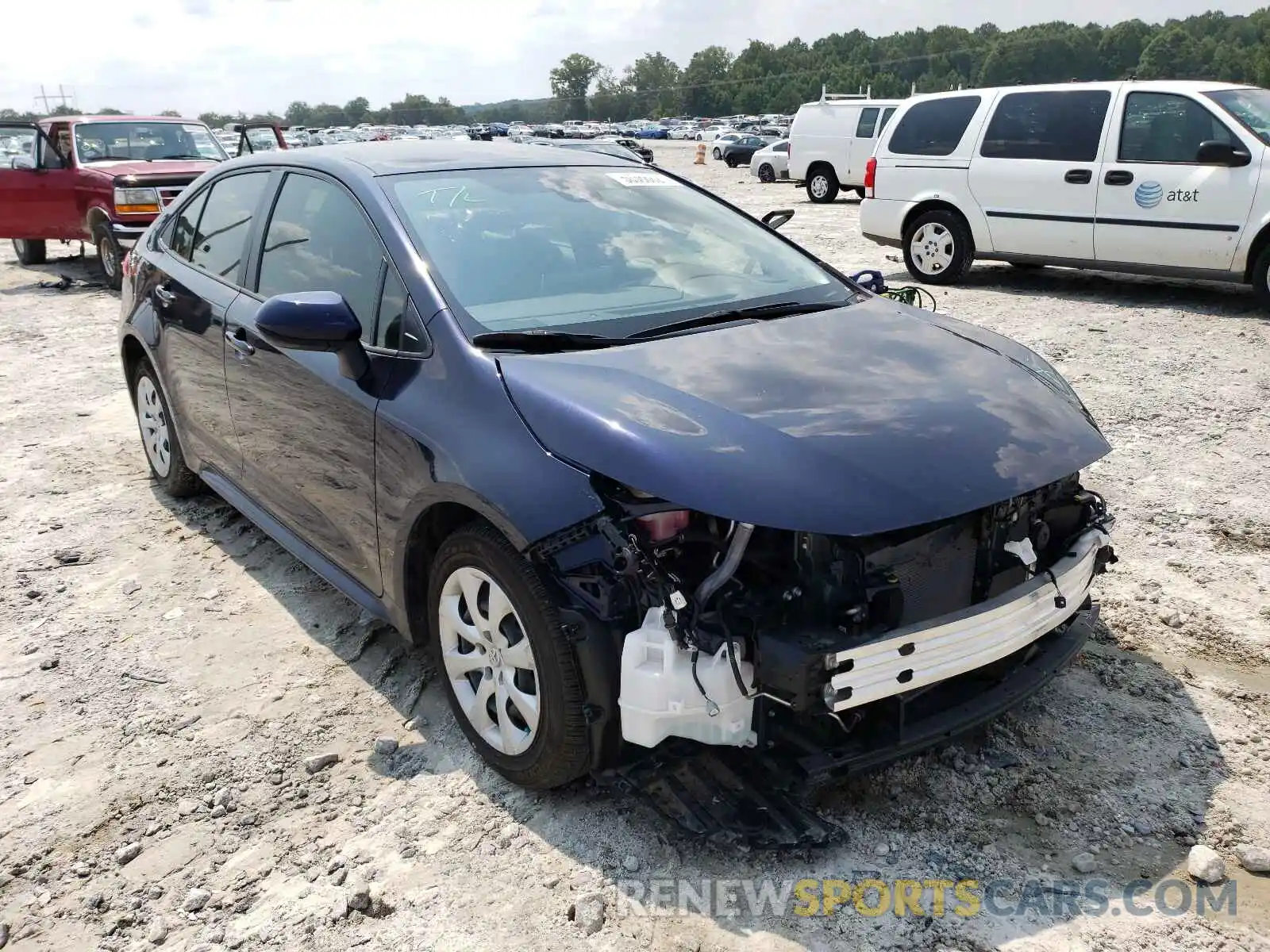 1 Photograph of a damaged car JTDEPRAE3LJ112466 TOYOTA COROLLA 2020