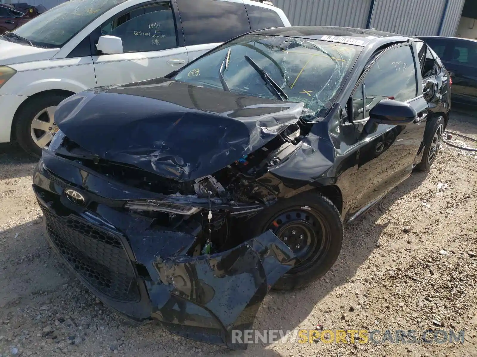 2 Photograph of a damaged car JTDEPRAE3LJ112550 TOYOTA COROLLA 2020