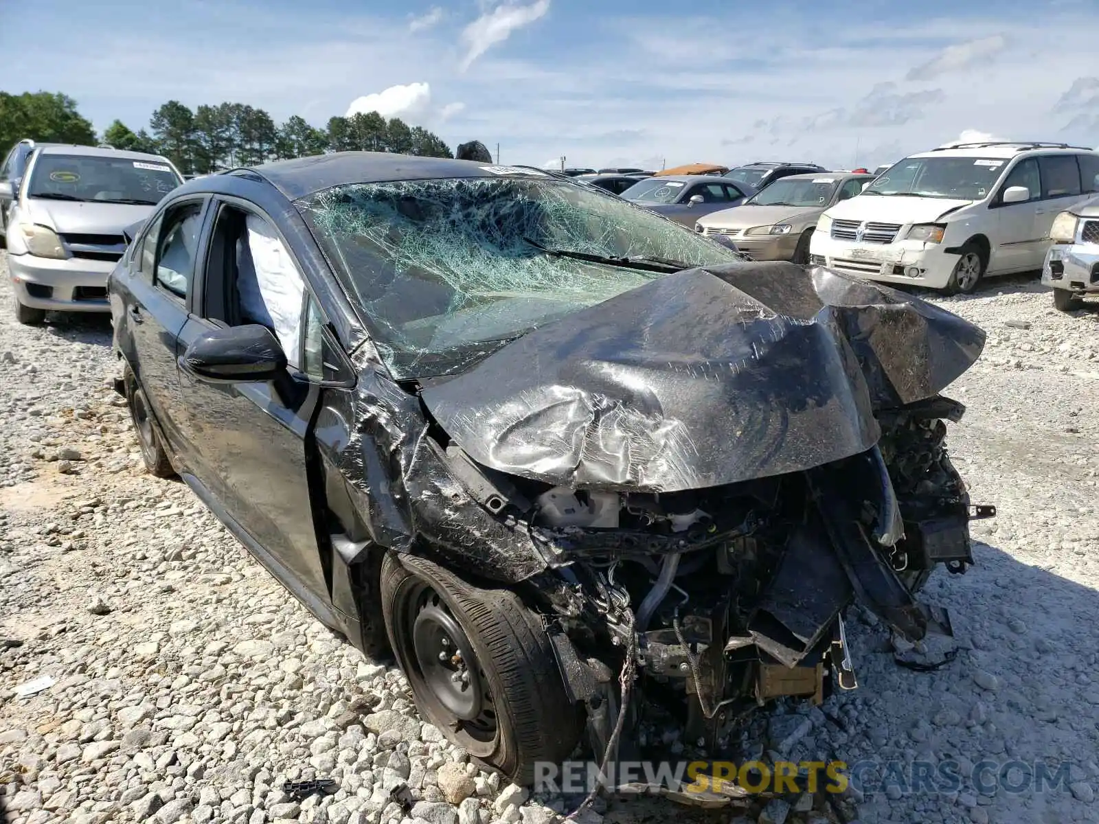 1 Photograph of a damaged car JTDEPRAE3LJ112970 TOYOTA COROLLA 2020