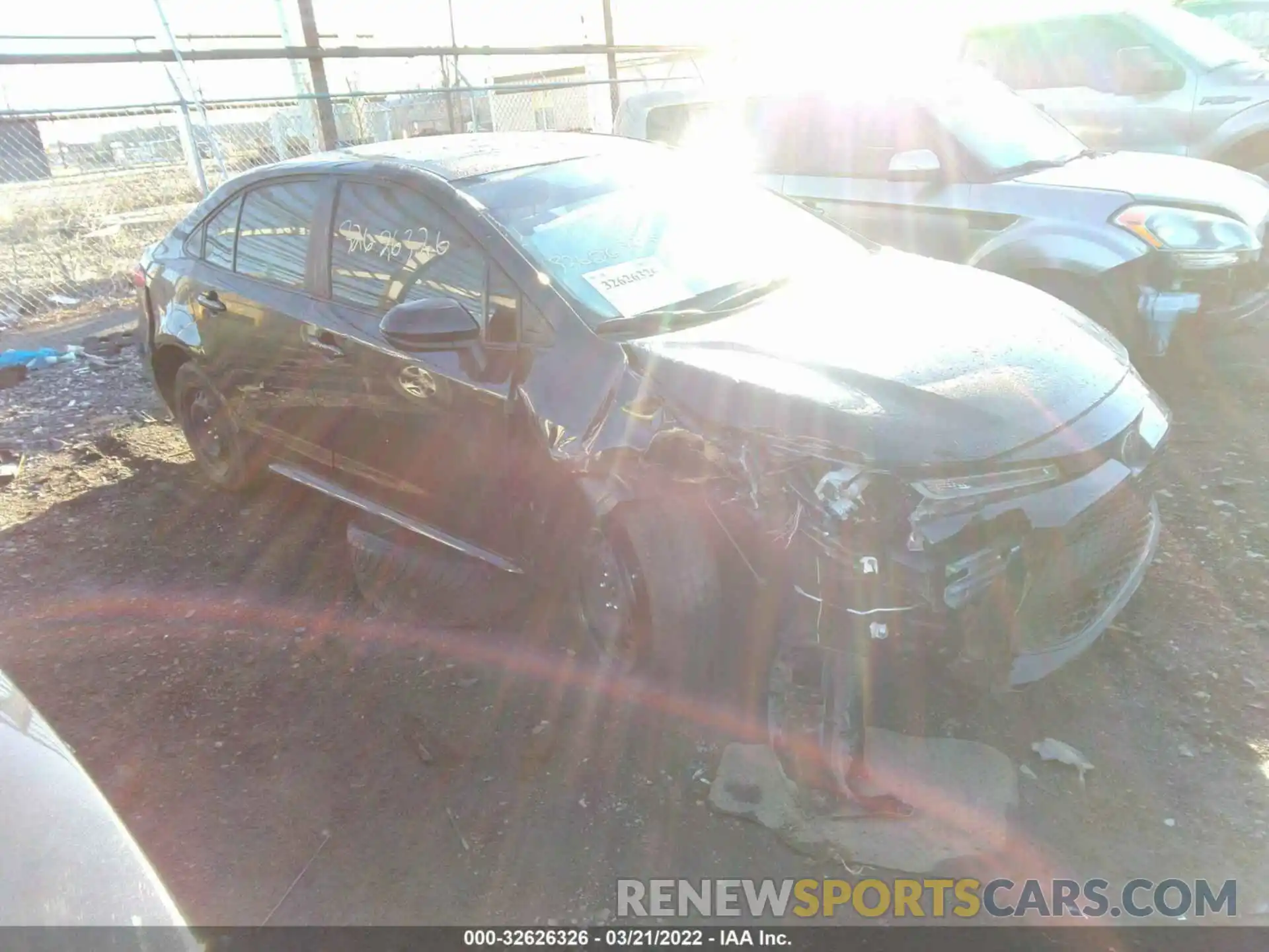 1 Photograph of a damaged car JTDEPRAE3LJ114167 TOYOTA COROLLA 2020