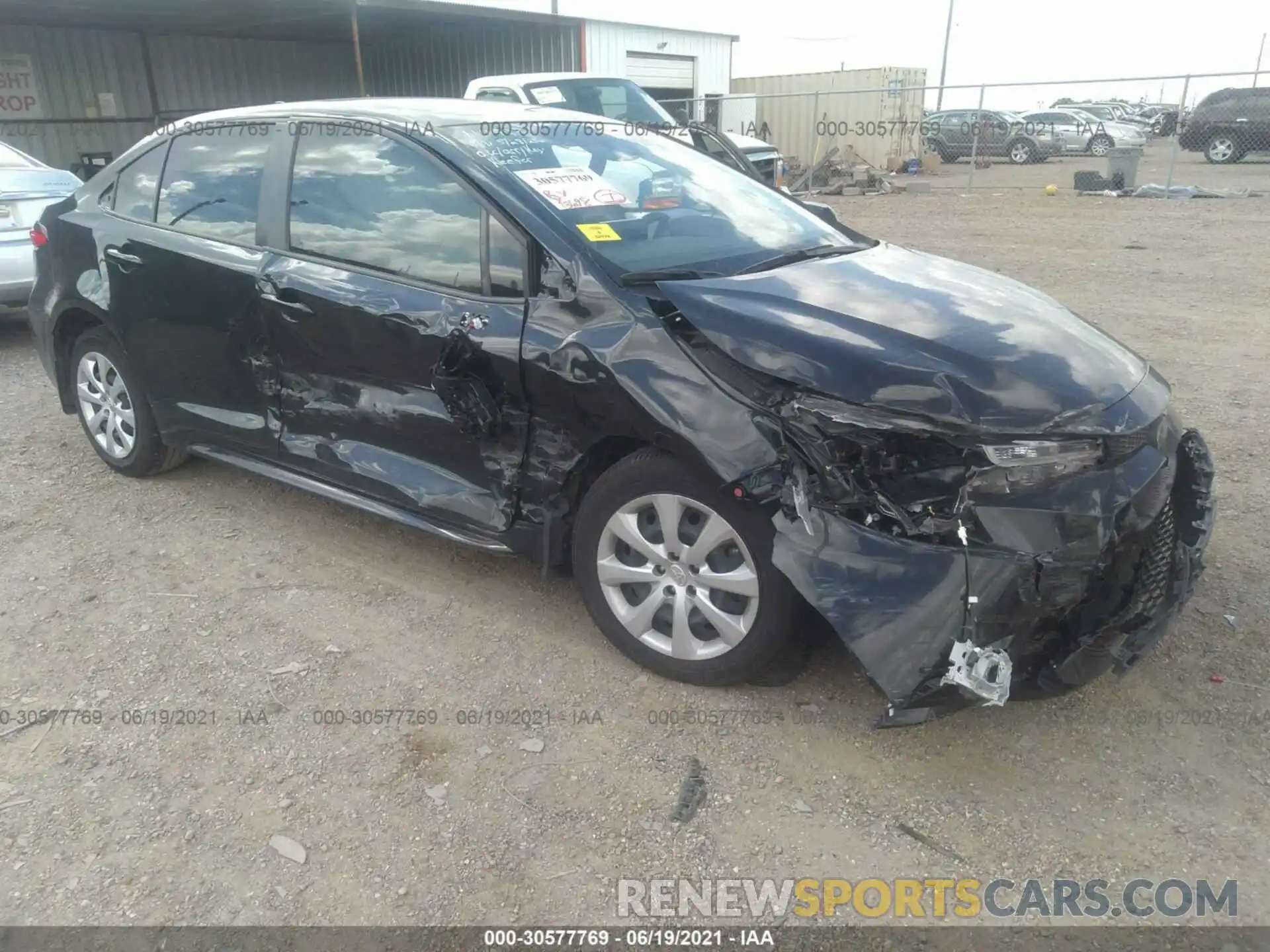 1 Photograph of a damaged car JTDEPRAE3LJ114508 TOYOTA COROLLA 2020