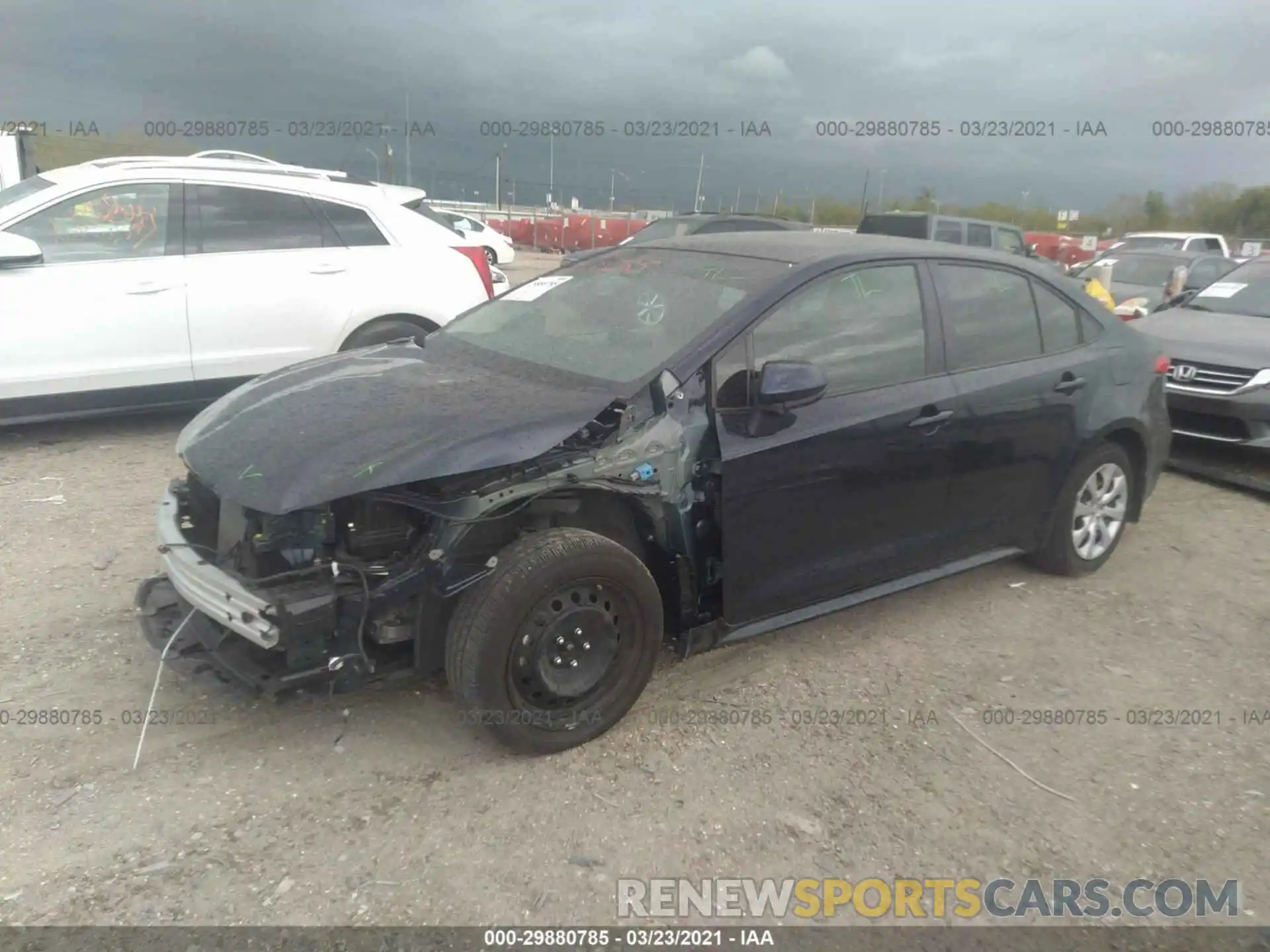 2 Photograph of a damaged car JTDEPRAE3LJ114914 TOYOTA COROLLA 2020