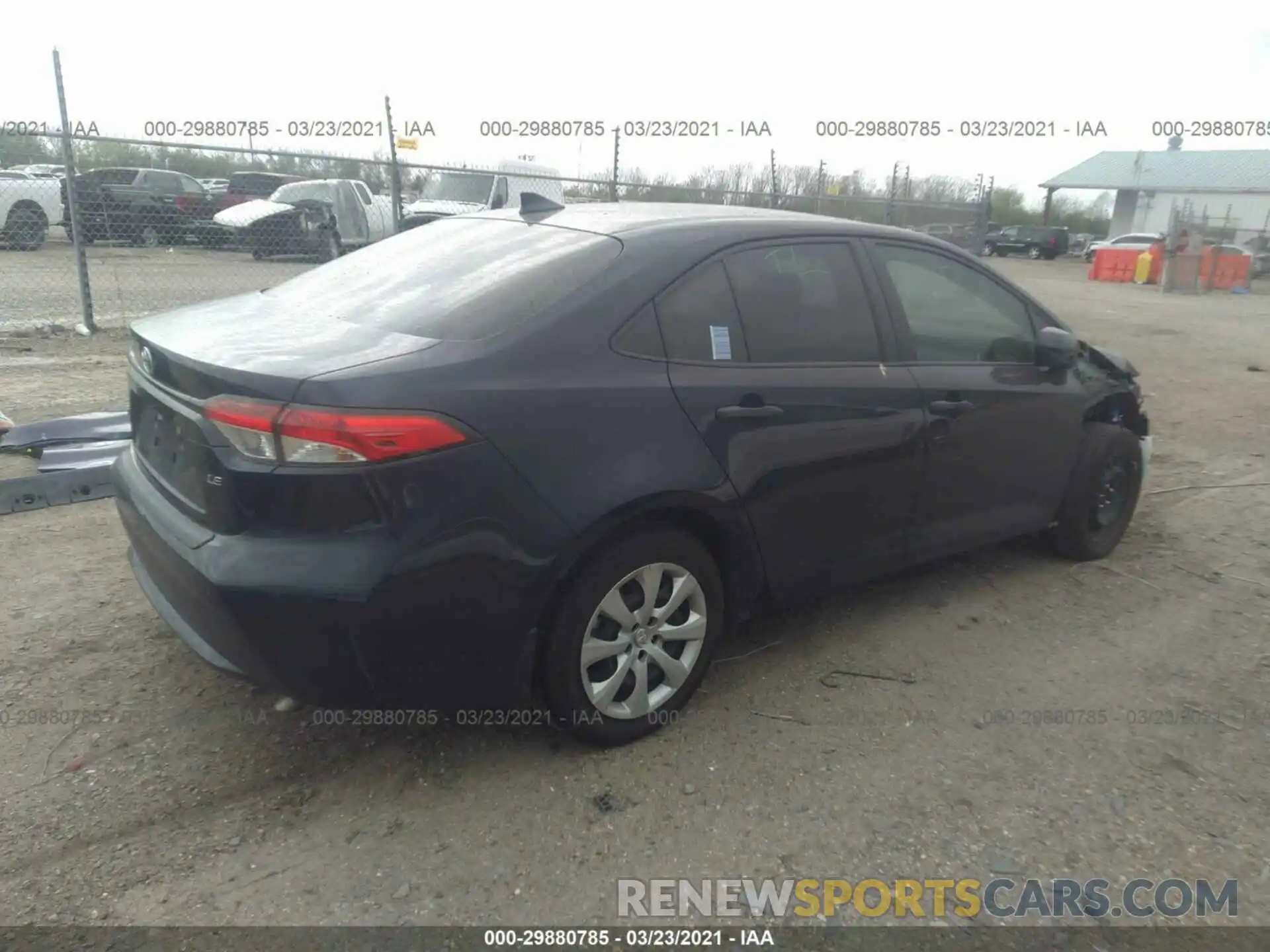 4 Photograph of a damaged car JTDEPRAE3LJ114914 TOYOTA COROLLA 2020