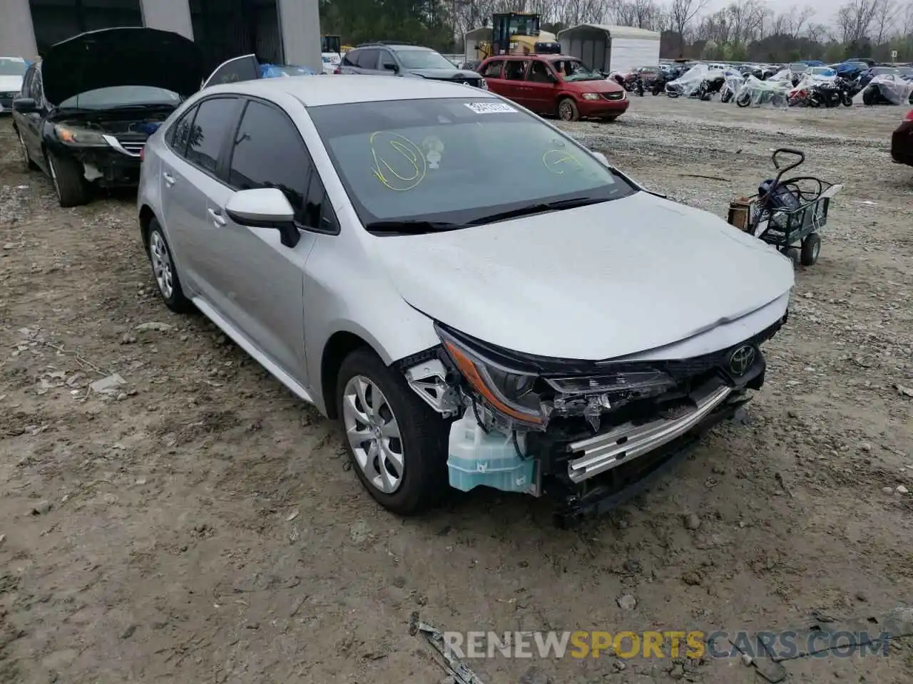 1 Photograph of a damaged car JTDEPRAE3LJ114931 TOYOTA COROLLA 2020