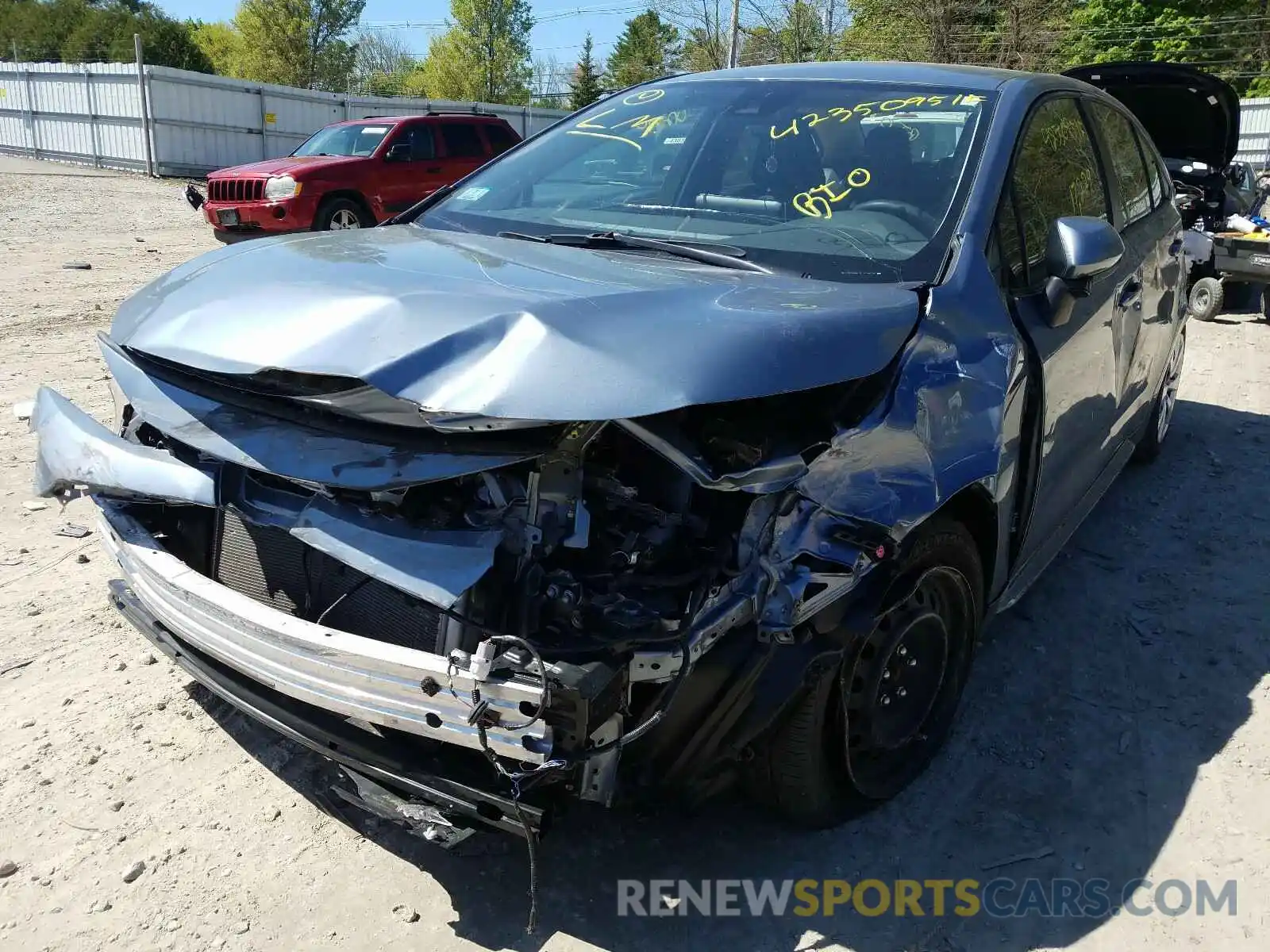 2 Photograph of a damaged car JTDEPRAE3LJ116016 TOYOTA COROLLA 2020