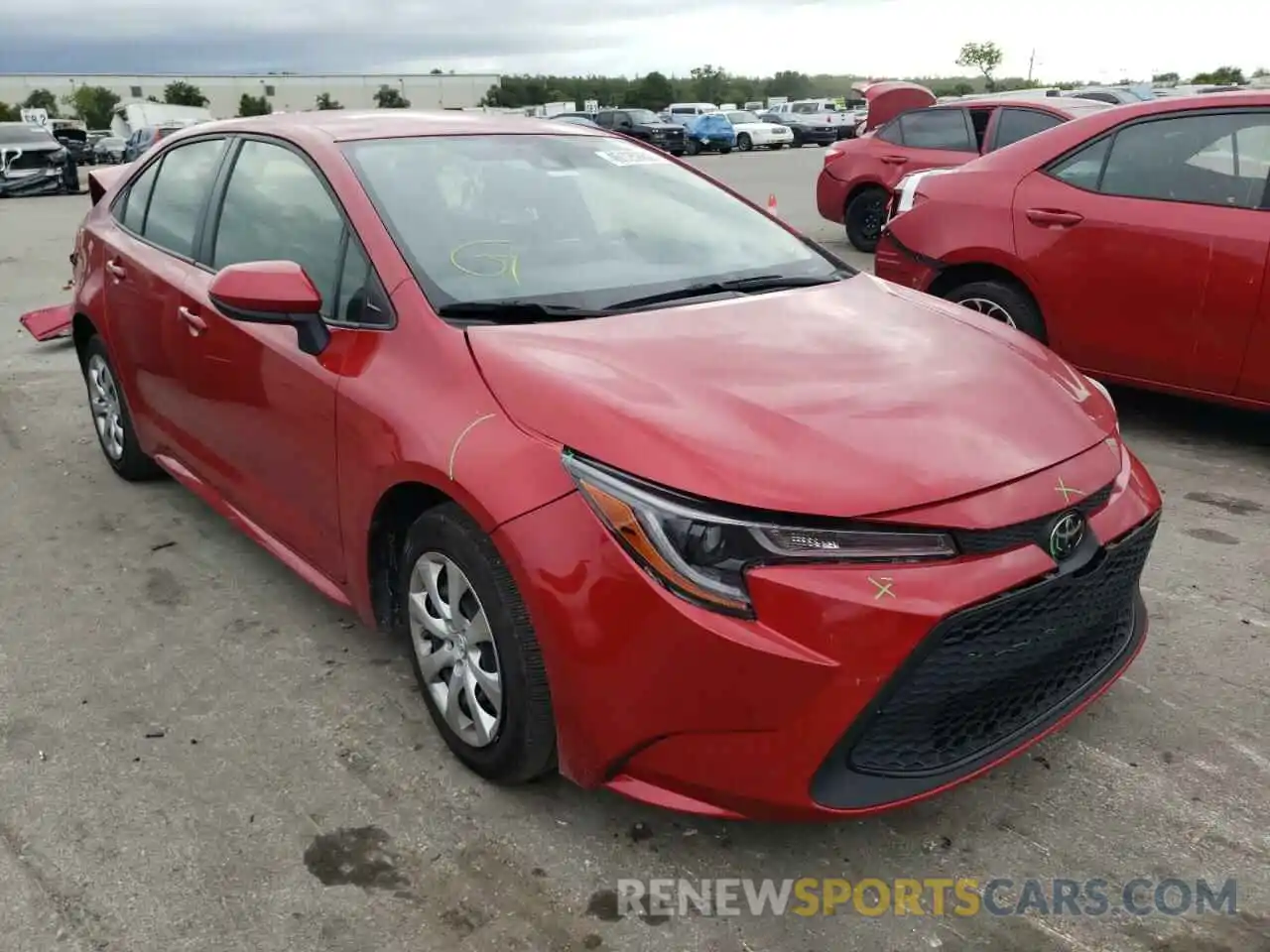 1 Photograph of a damaged car JTDEPRAE3LJ116372 TOYOTA COROLLA 2020