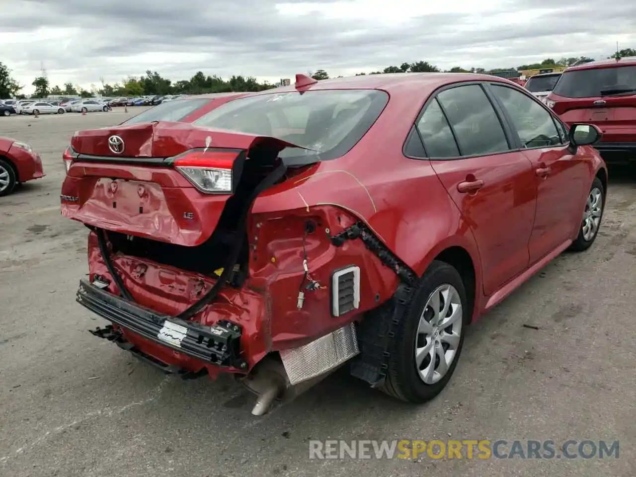 4 Photograph of a damaged car JTDEPRAE3LJ116372 TOYOTA COROLLA 2020