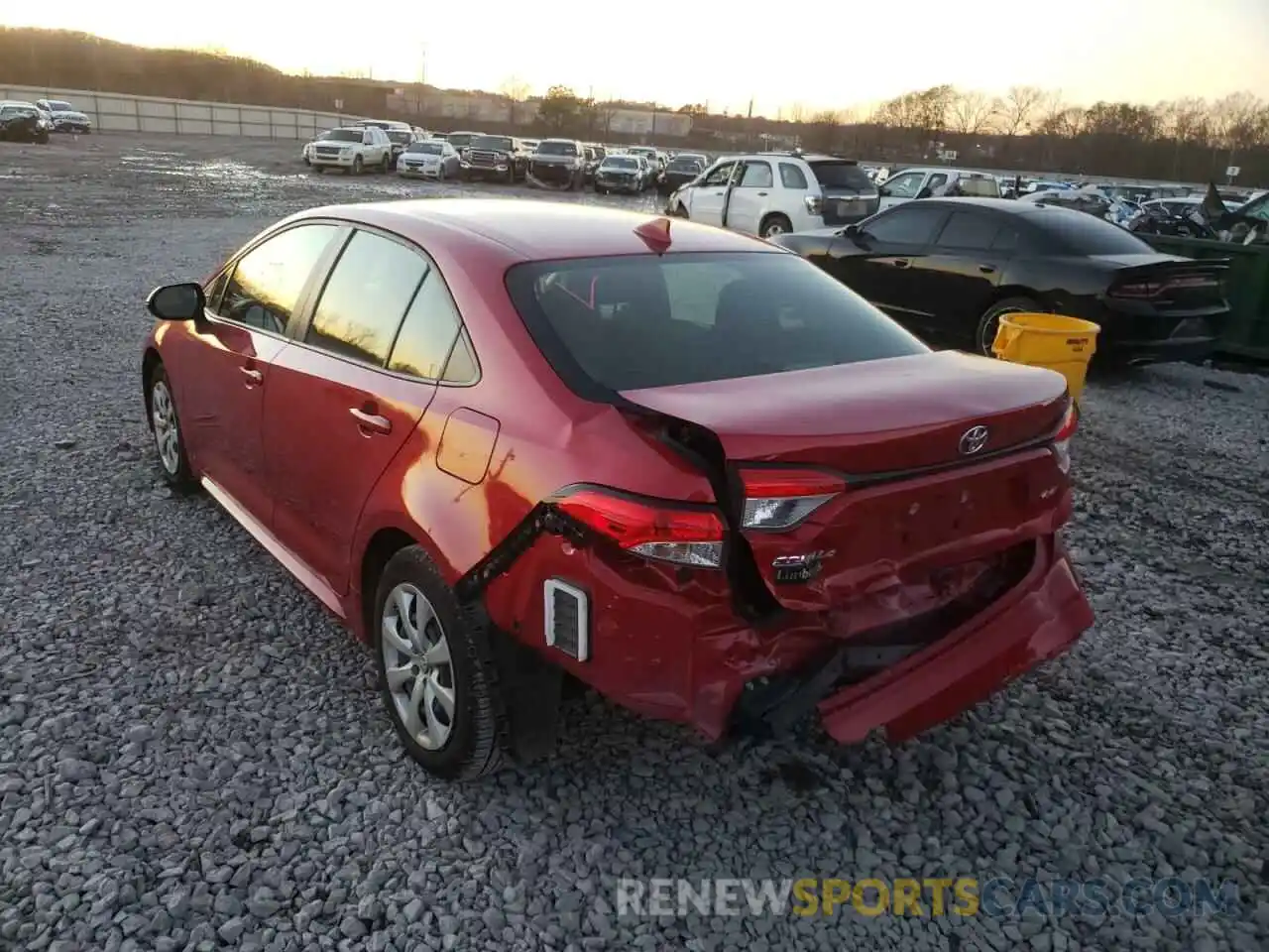 3 Photograph of a damaged car JTDEPRAE3LJ116520 TOYOTA COROLLA 2020