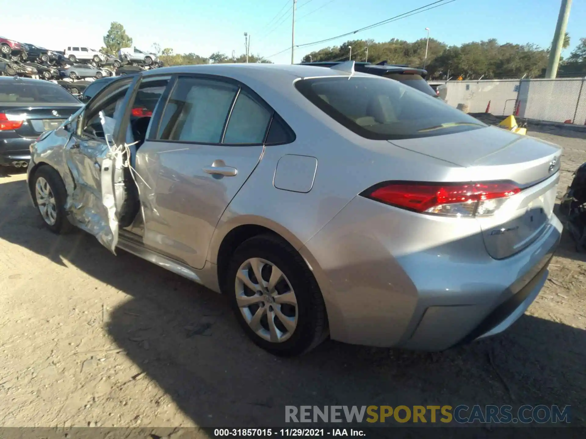 3 Photograph of a damaged car JTDEPRAE3LJ116534 TOYOTA COROLLA 2020