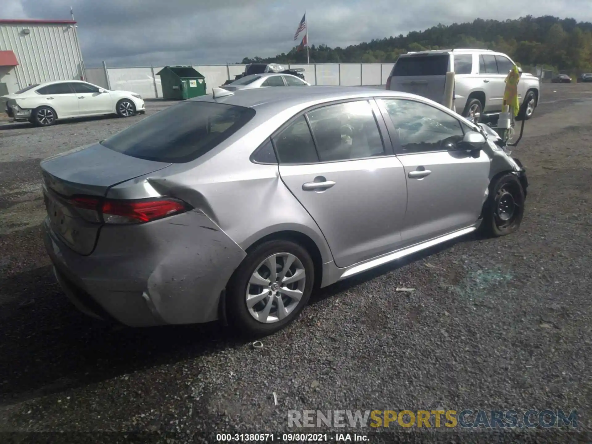 4 Photograph of a damaged car JTDEPRAE3LJ116873 TOYOTA COROLLA 2020