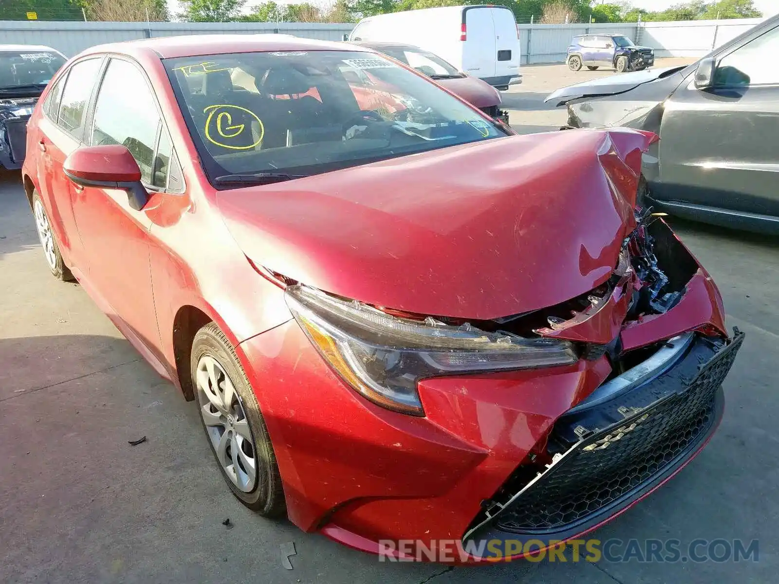 1 Photograph of a damaged car JTDEPRAE4LJ000663 TOYOTA COROLLA 2020