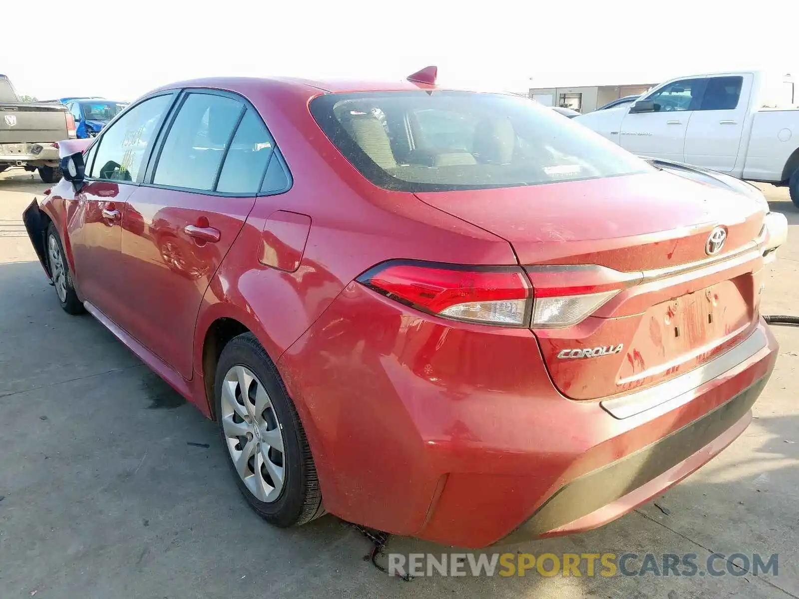 3 Photograph of a damaged car JTDEPRAE4LJ000663 TOYOTA COROLLA 2020