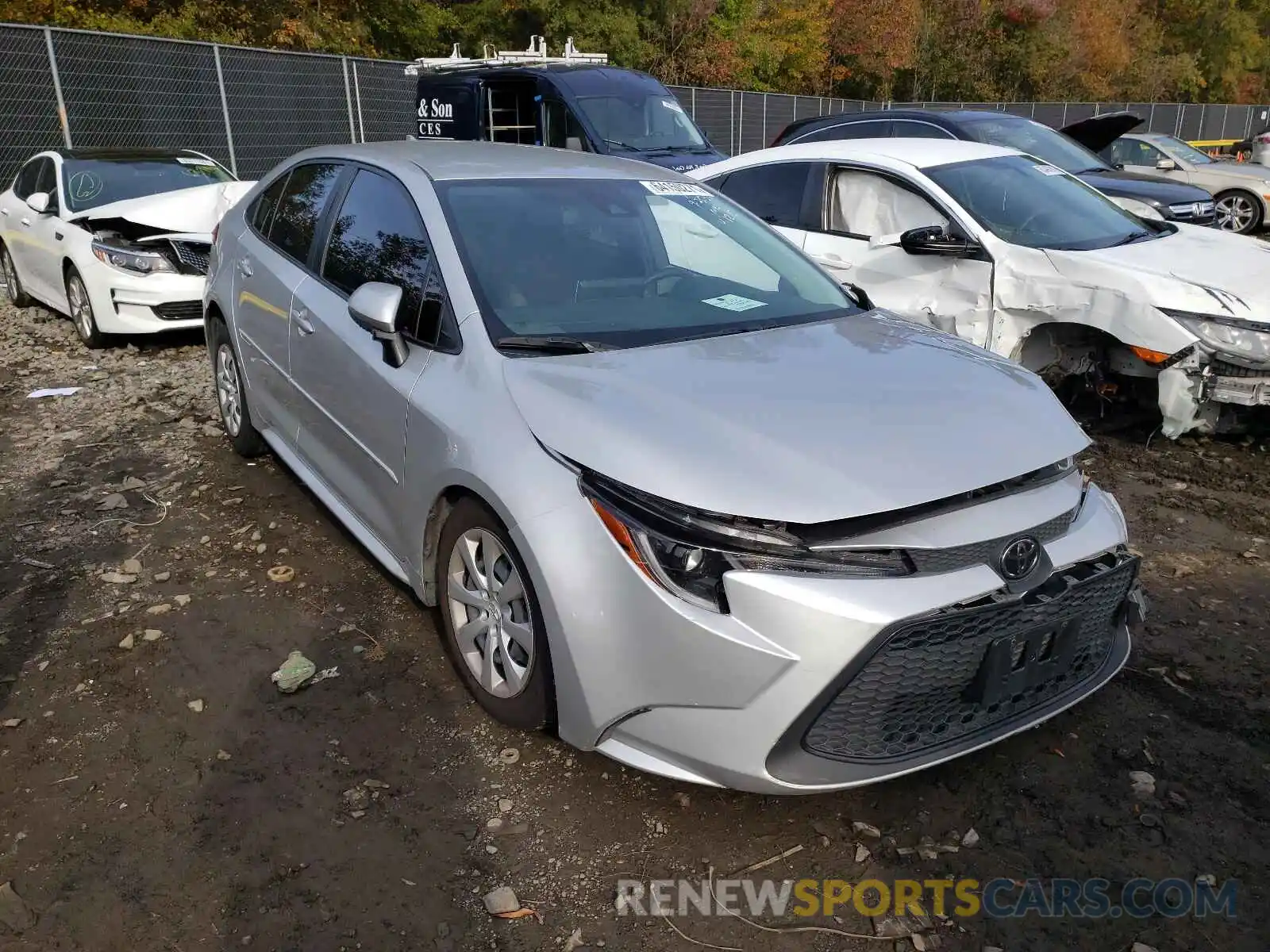 1 Photograph of a damaged car JTDEPRAE4LJ001215 TOYOTA COROLLA 2020