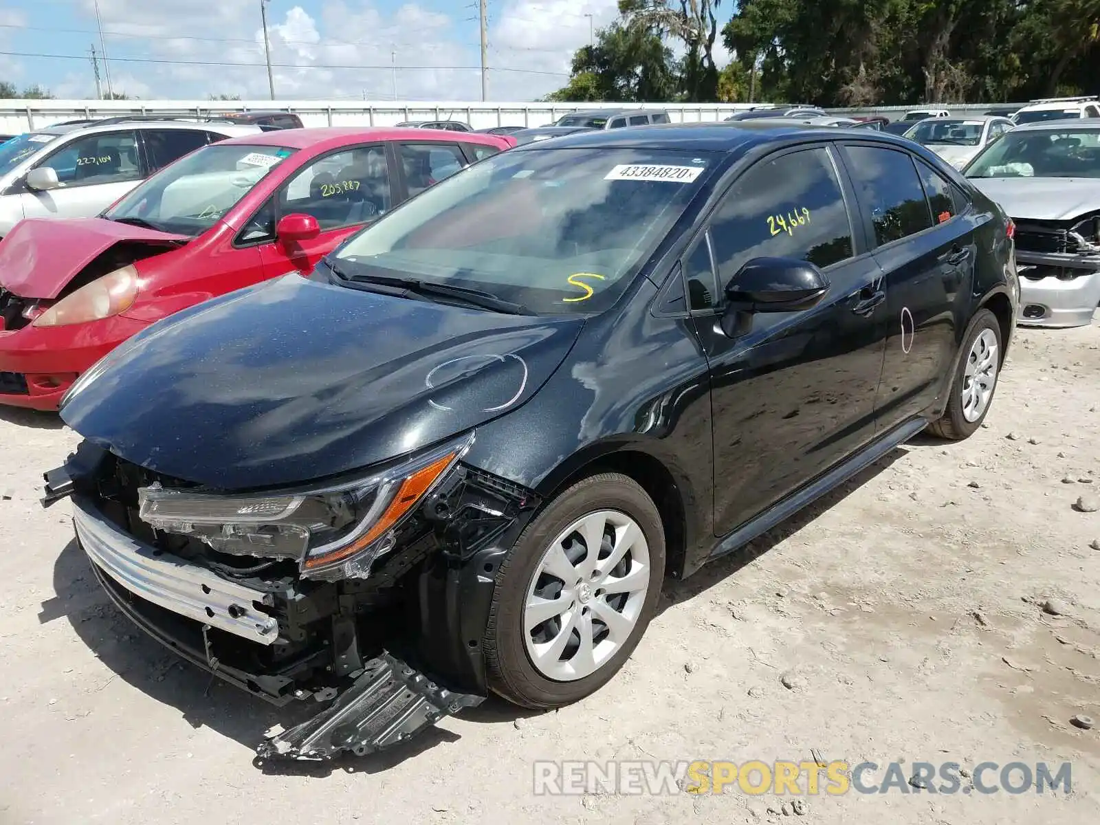 2 Photograph of a damaged car JTDEPRAE4LJ001845 TOYOTA COROLLA 2020