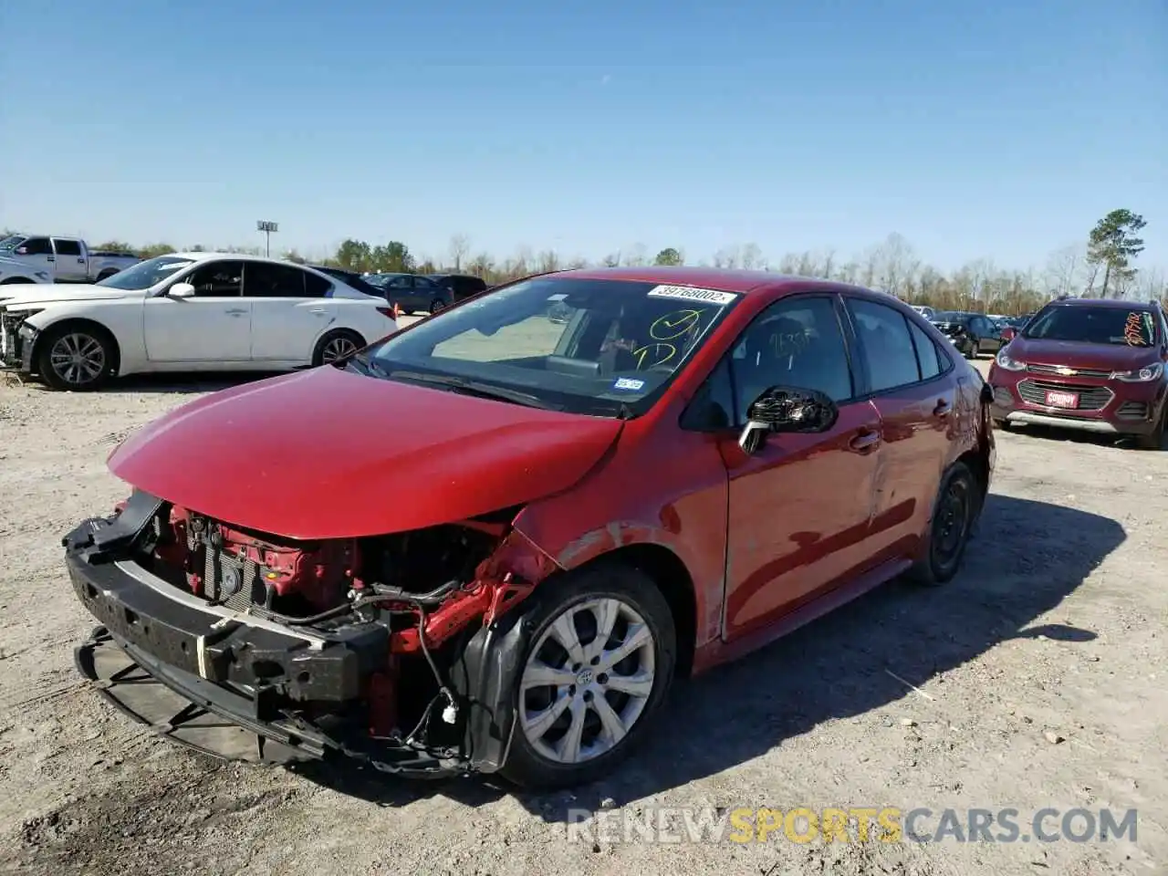 2 Photograph of a damaged car JTDEPRAE4LJ002722 TOYOTA COROLLA 2020