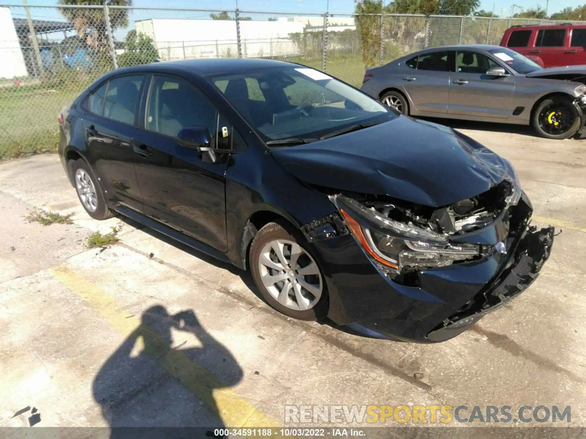 1 Photograph of a damaged car JTDEPRAE4LJ002784 TOYOTA COROLLA 2020