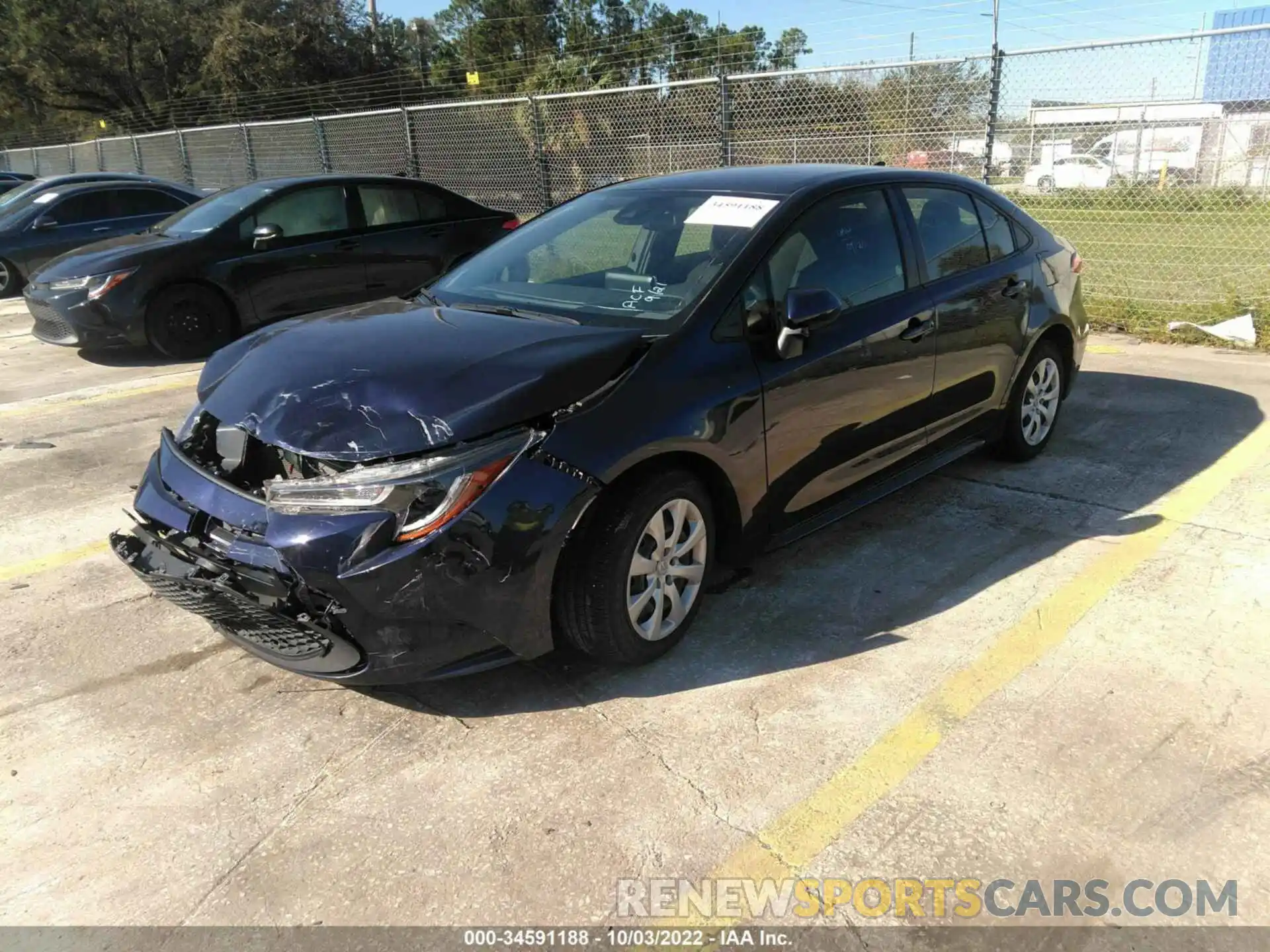 2 Photograph of a damaged car JTDEPRAE4LJ002784 TOYOTA COROLLA 2020