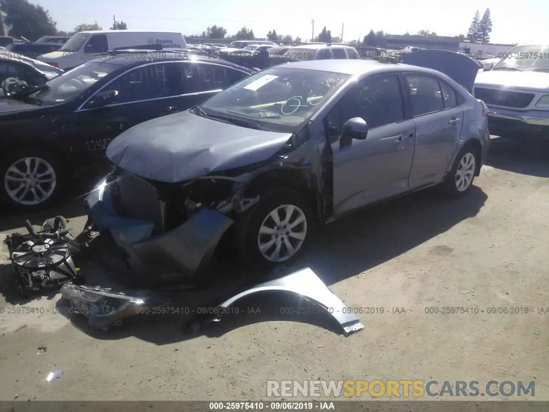 2 Photograph of a damaged car JTDEPRAE4LJ003420 TOYOTA COROLLA 2020