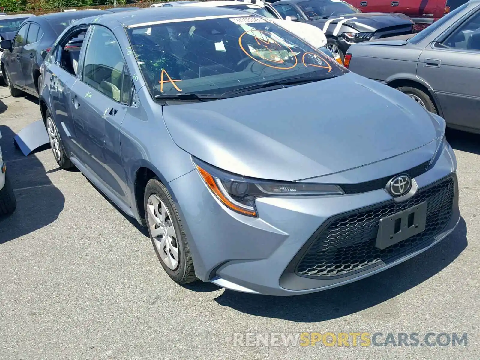 1 Photograph of a damaged car JTDEPRAE4LJ005992 TOYOTA COROLLA 2020