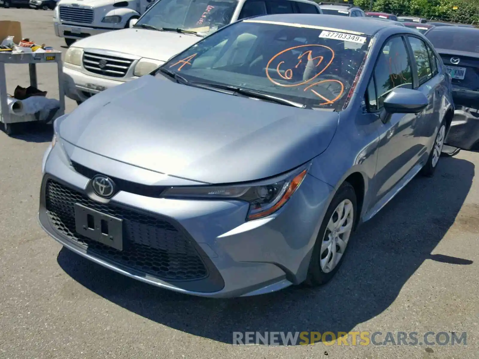 2 Photograph of a damaged car JTDEPRAE4LJ005992 TOYOTA COROLLA 2020