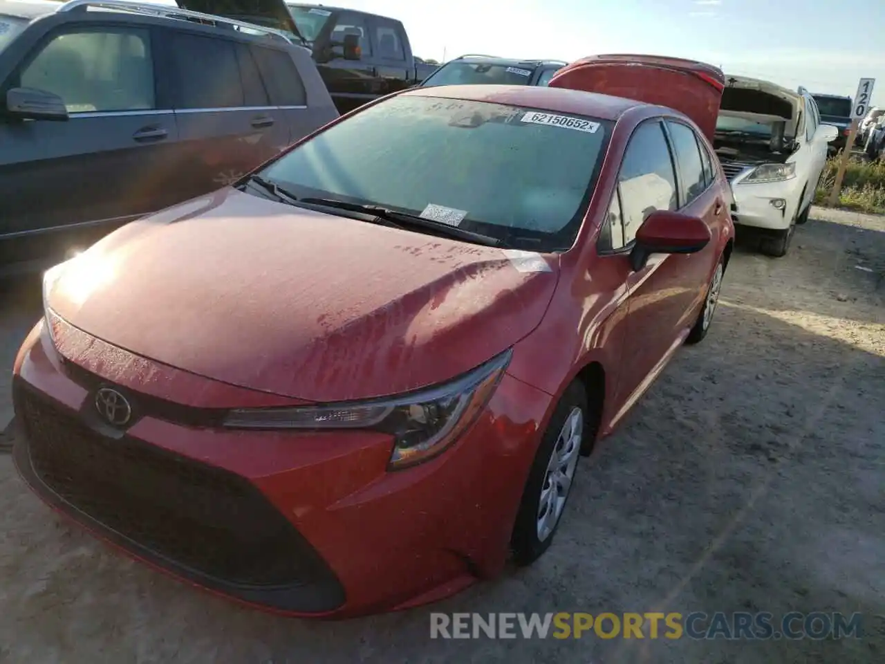 2 Photograph of a damaged car JTDEPRAE4LJ006267 TOYOTA COROLLA 2020