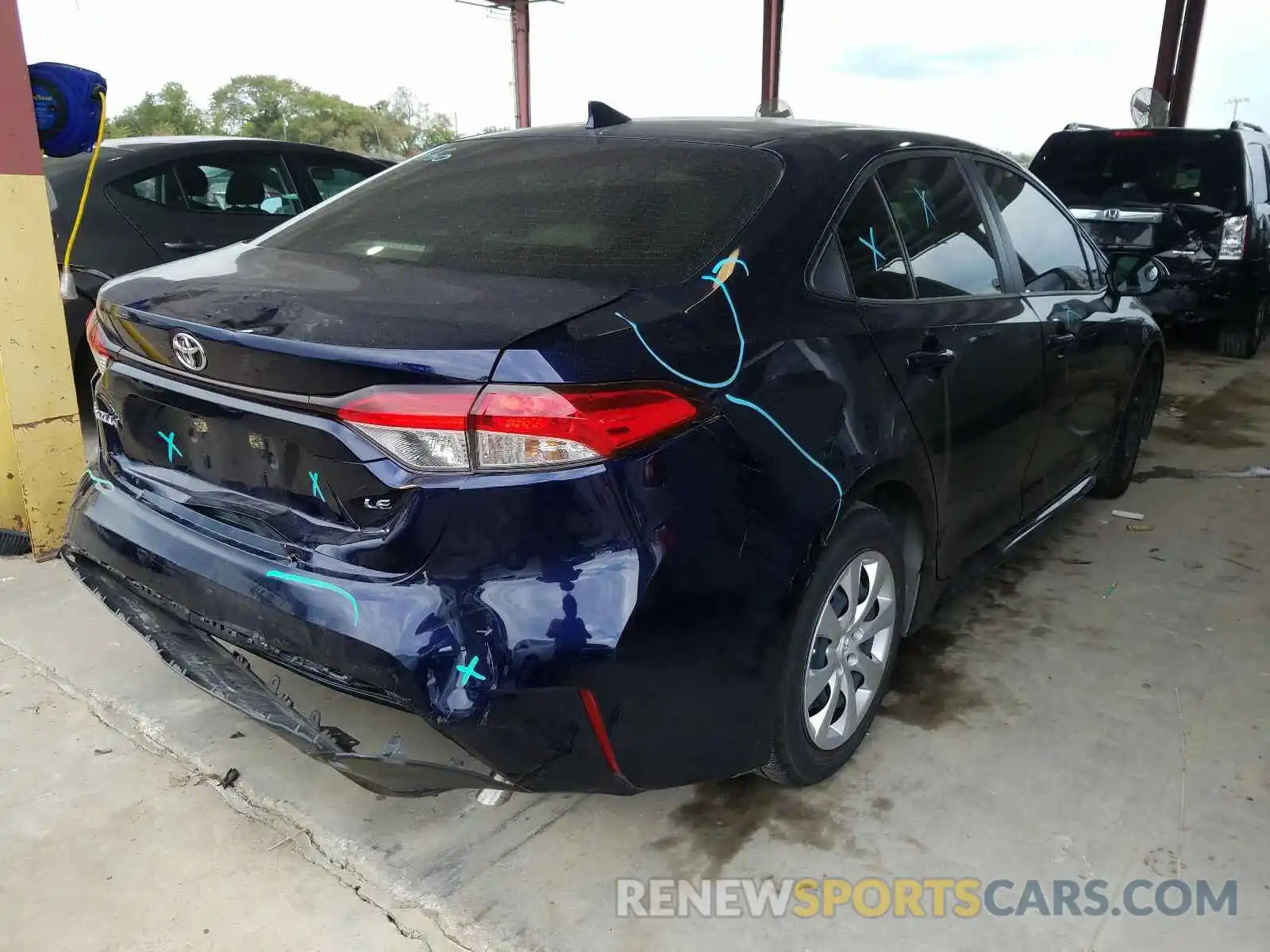 2 Photograph of a damaged car JTDEPRAE4LJ007600 TOYOTA COROLLA 2020