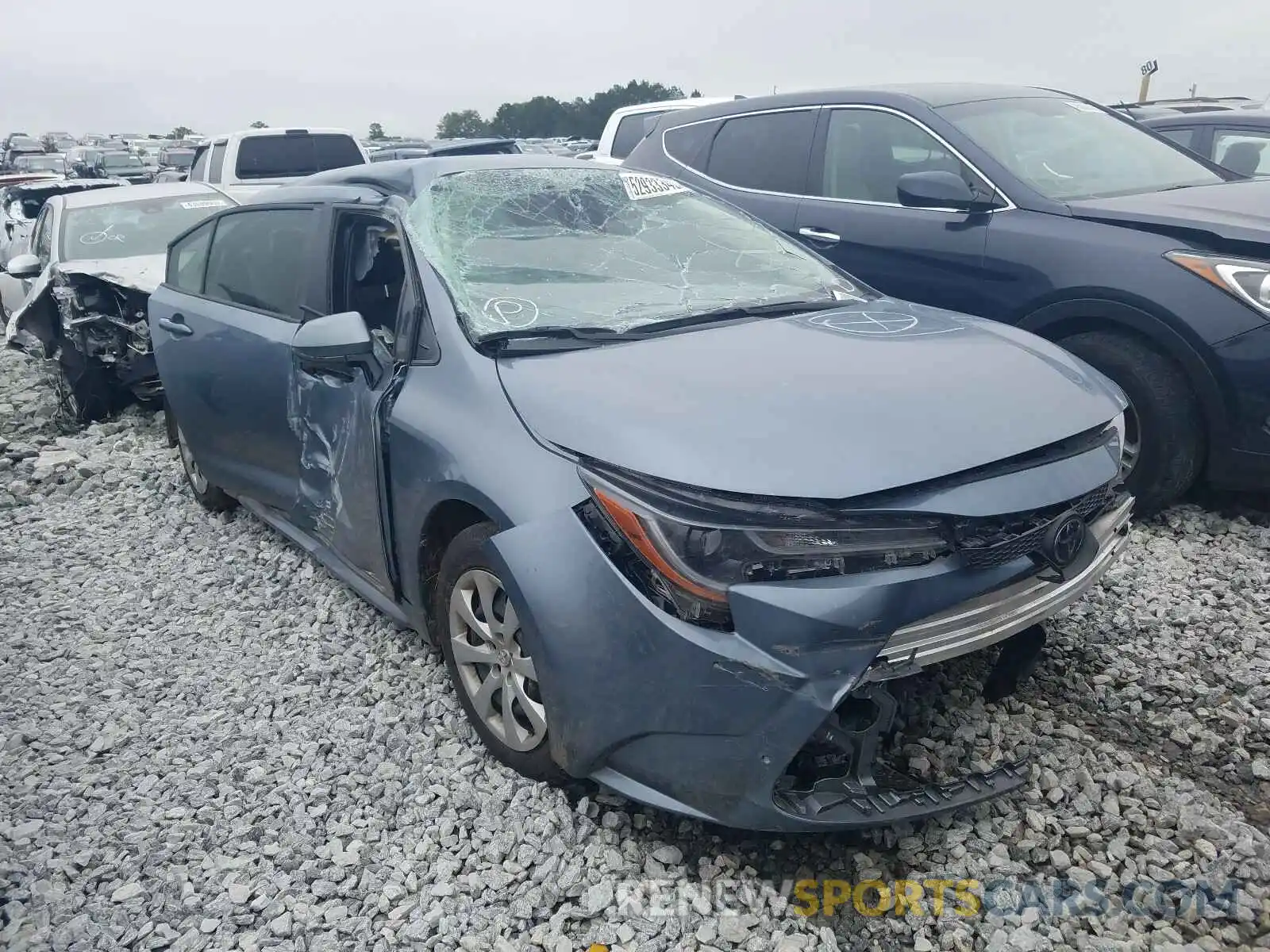 1 Photograph of a damaged car JTDEPRAE4LJ007936 TOYOTA COROLLA 2020