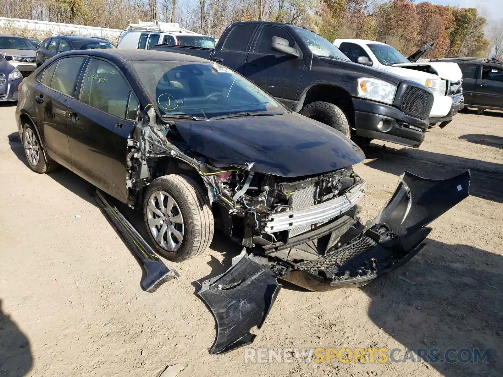 1 Photograph of a damaged car JTDEPRAE4LJ008195 TOYOTA COROLLA 2020