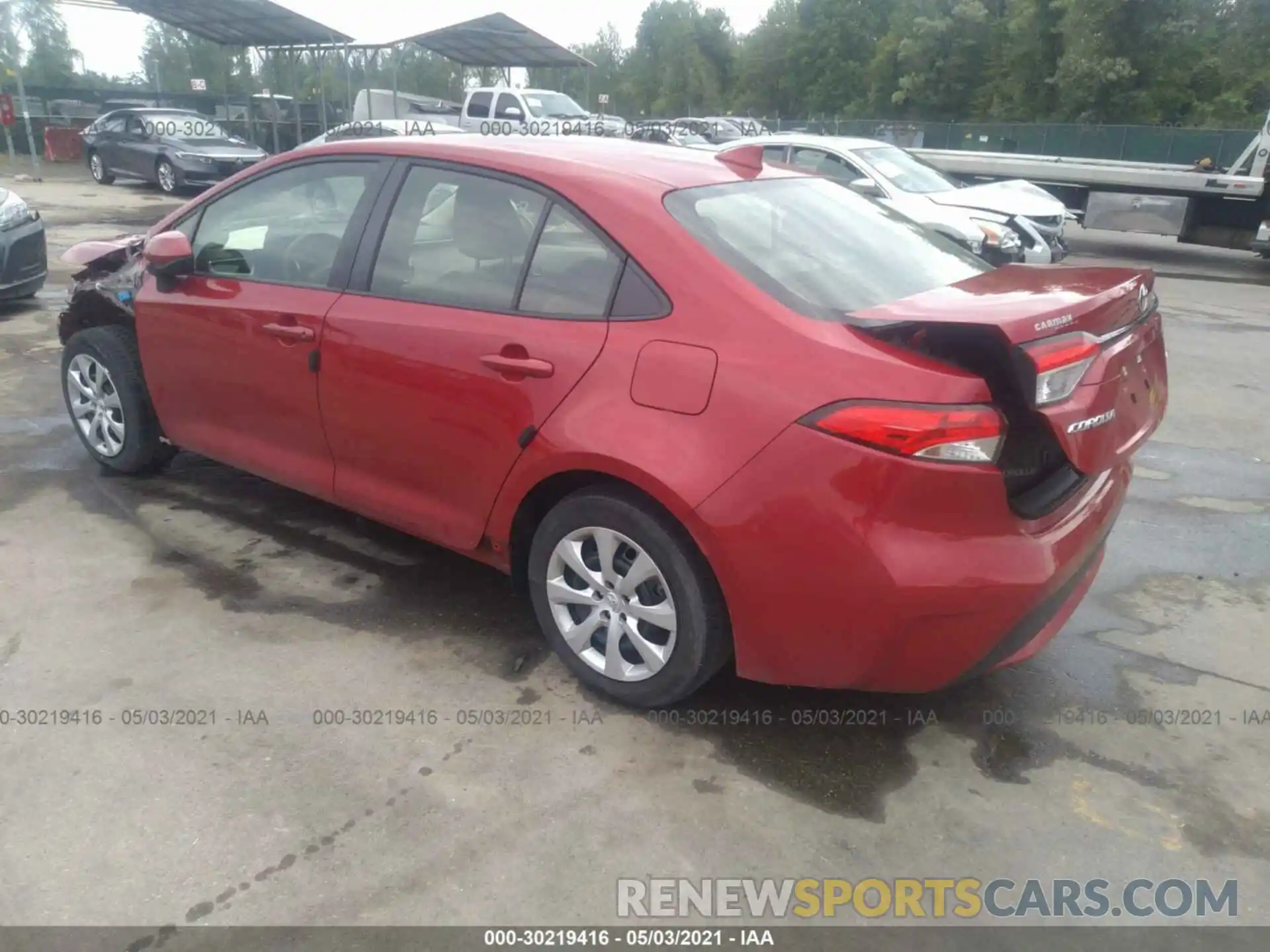 3 Photograph of a damaged car JTDEPRAE4LJ008763 TOYOTA COROLLA 2020