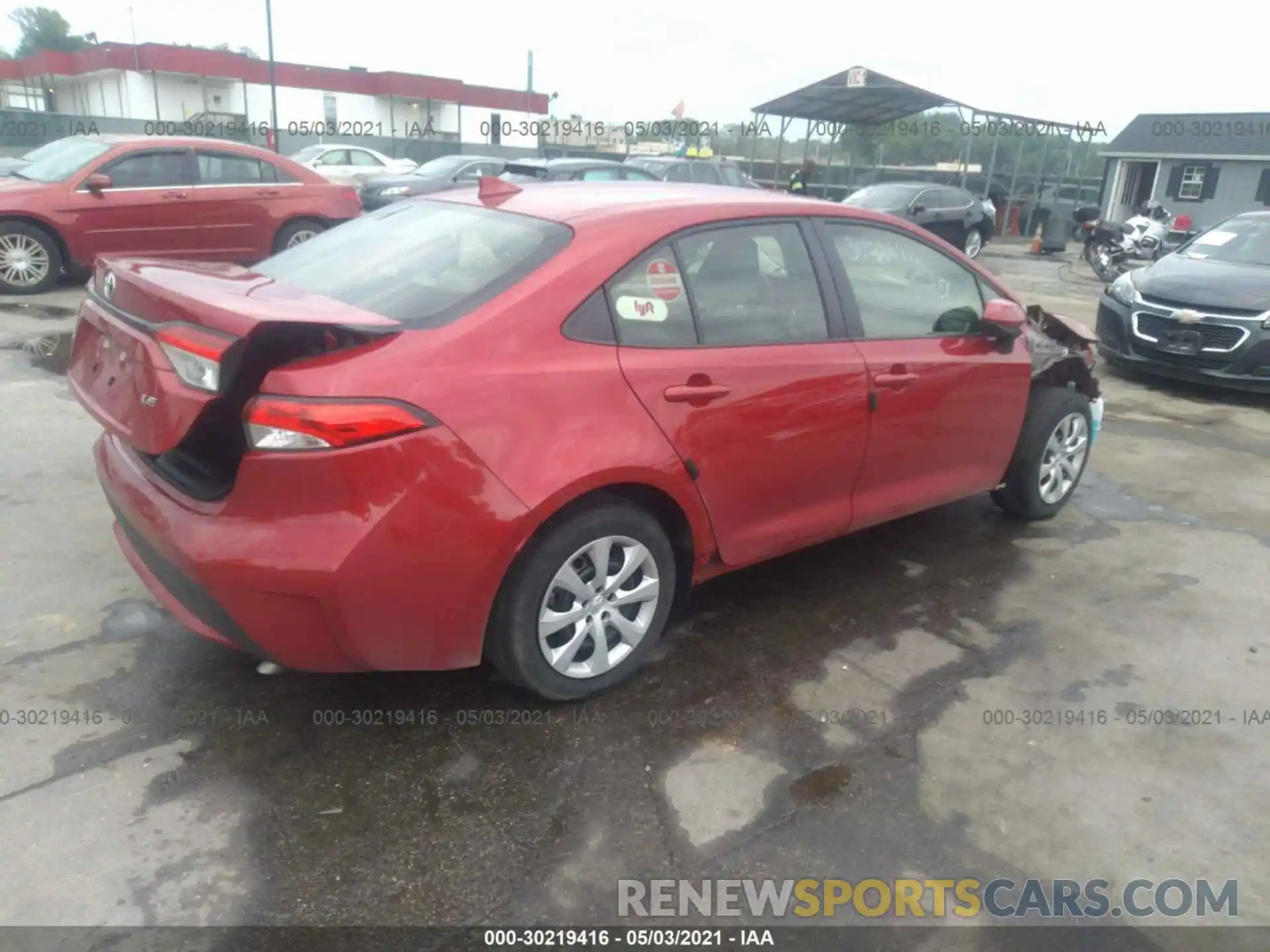 4 Photograph of a damaged car JTDEPRAE4LJ008763 TOYOTA COROLLA 2020